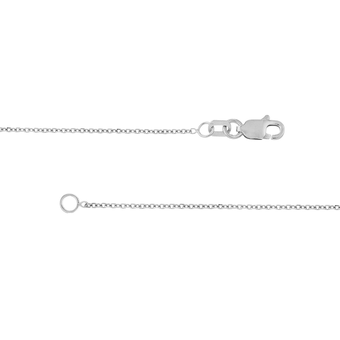 20" 1.05MM DIAMOND-CUT CABLE CHAIN NECKLACE | 10K WHITE GOLD | MZ002328-10B - Brownlee Jewelers