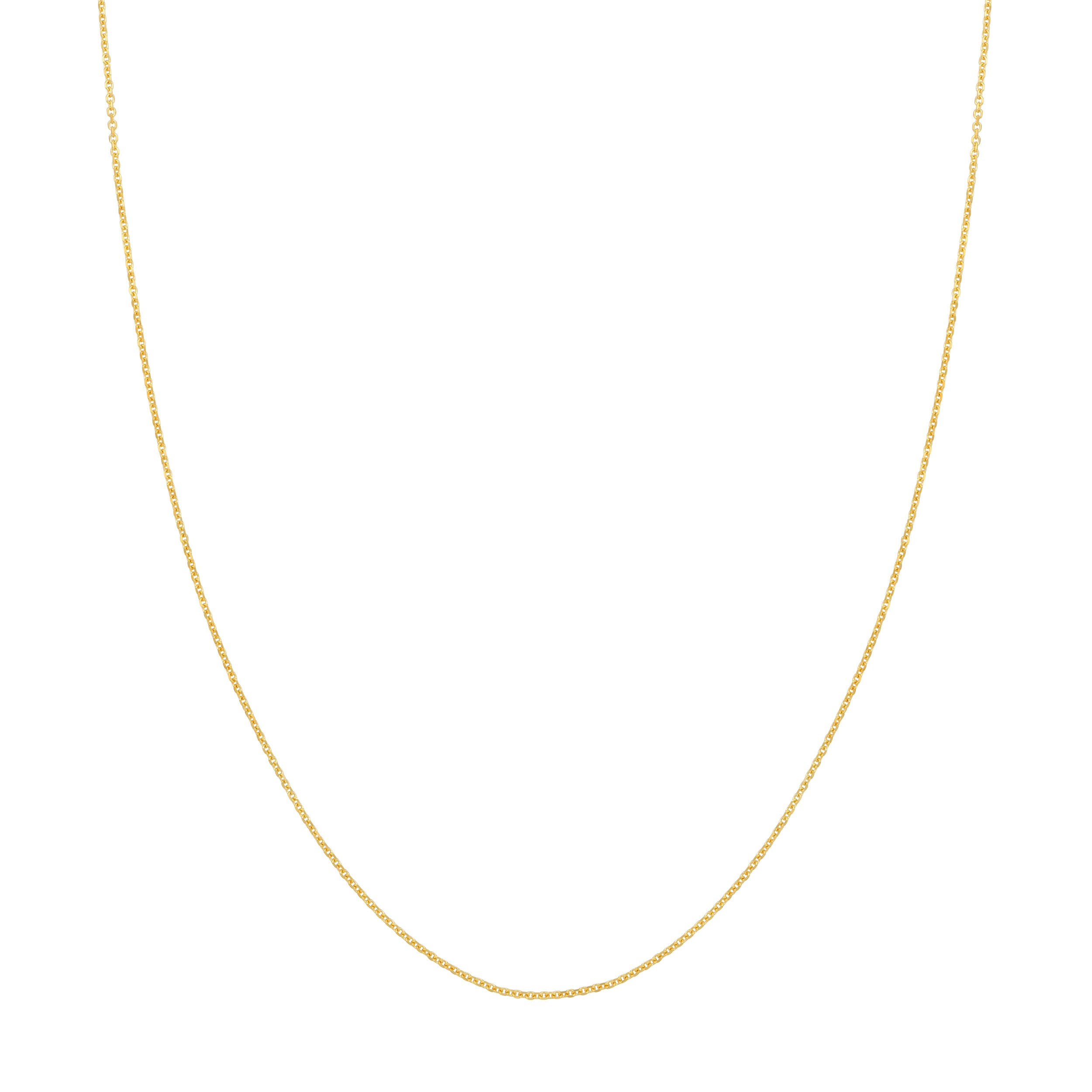18" 1.05MM DIAMOND-CUT CABLE CHAIN NECKLACE | 10K YELLOW GOLD | MZ002328-10Y - Brownlee Jewelers