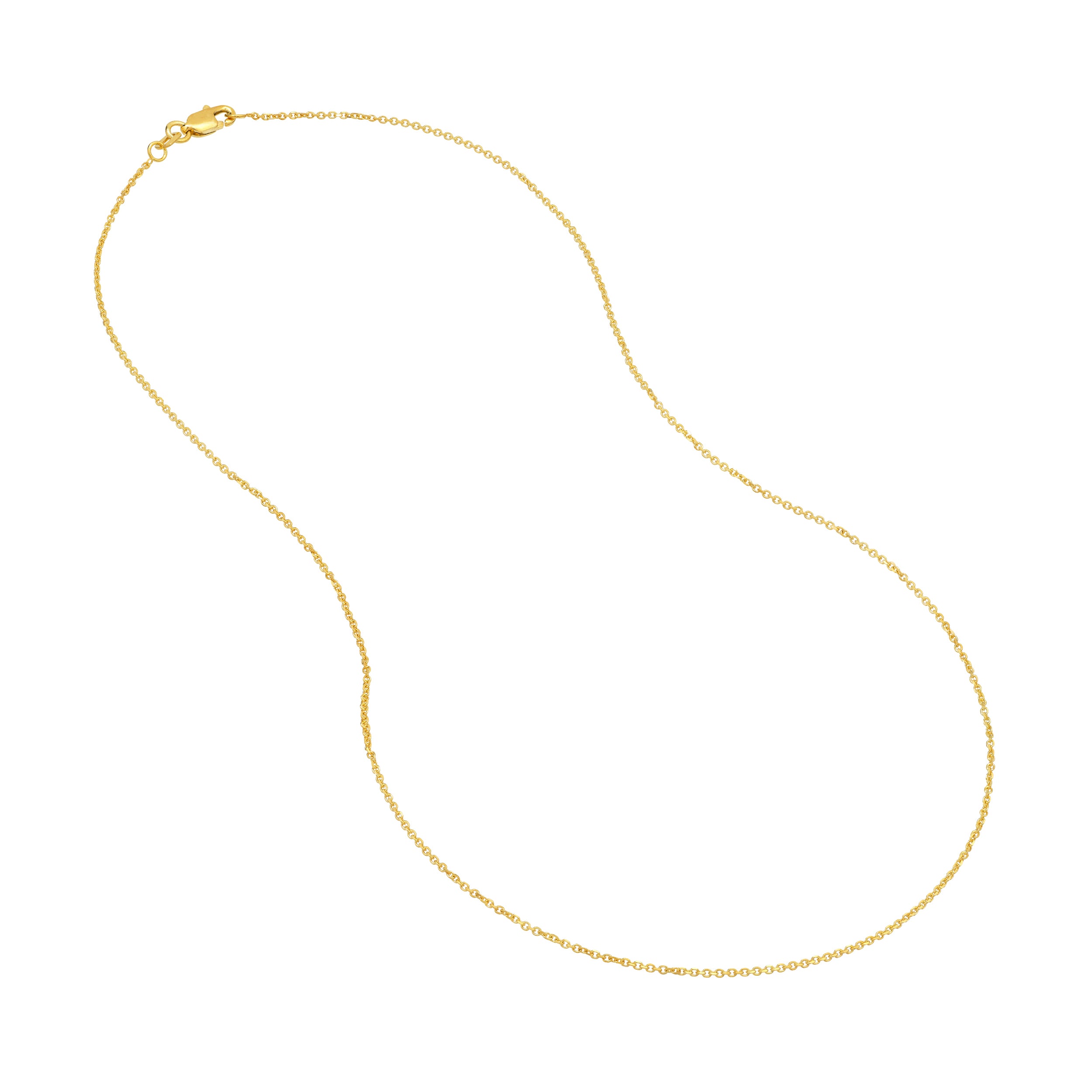 18" 1.05MM DIAMOND-CUT CABLE CHAIN NECKLACE | 10K YELLOW GOLD | MZ002328-10Y - Brownlee Jewelers