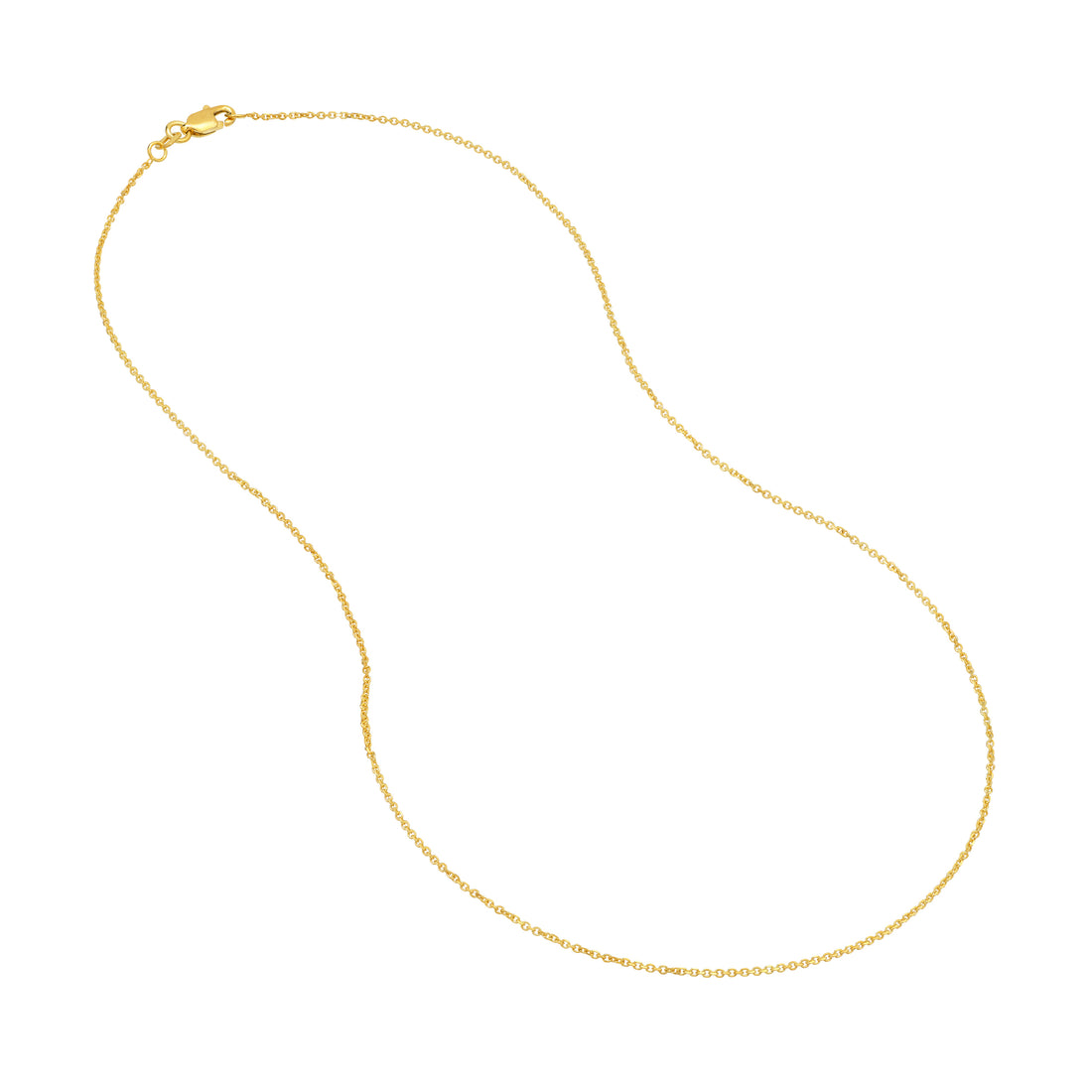 20" 1.05MM DIAMOND-CUT CABLE CHAIN NECKLACE | 10K YELLOW GOLD | MZ002328-10Y - Brownlee Jewelers