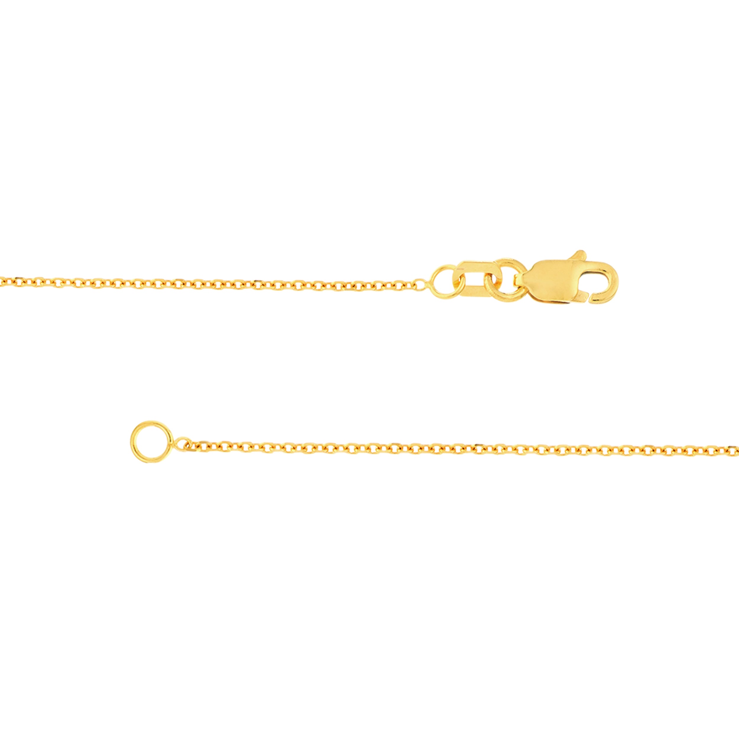 18" 1.05MM DIAMOND-CUT CABLE CHAIN NECKLACE | 10K YELLOW GOLD | MZ002328-10Y - Brownlee Jewelers