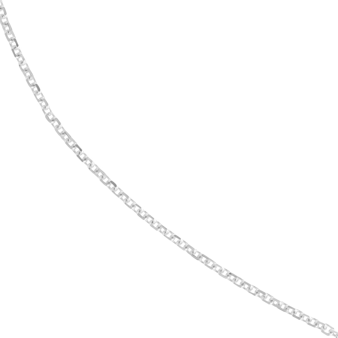 18" 1.05MM ADJUSTABLE OPEN DIAMOND-CUT CABLE CHAIN NECKLACE | 10K WHITE GOLD | MZ002331-10B - Brownlee Jewelers