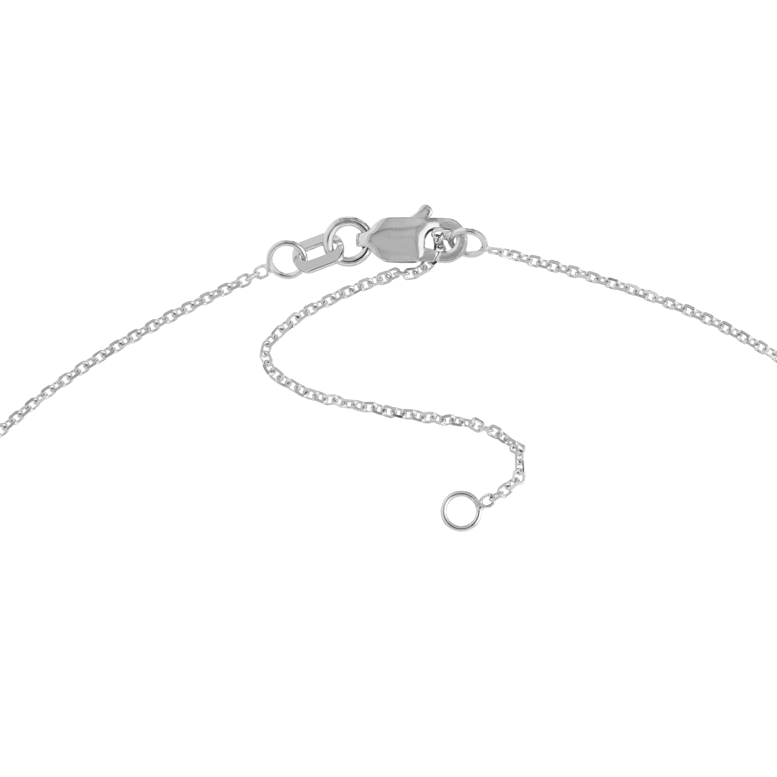 18" 1.05MM ADJUSTABLE OPEN DIAMOND-CUT CABLE CHAIN NECKLACE | 10K WHITE GOLD | MZ002331-10B - Brownlee Jewelers