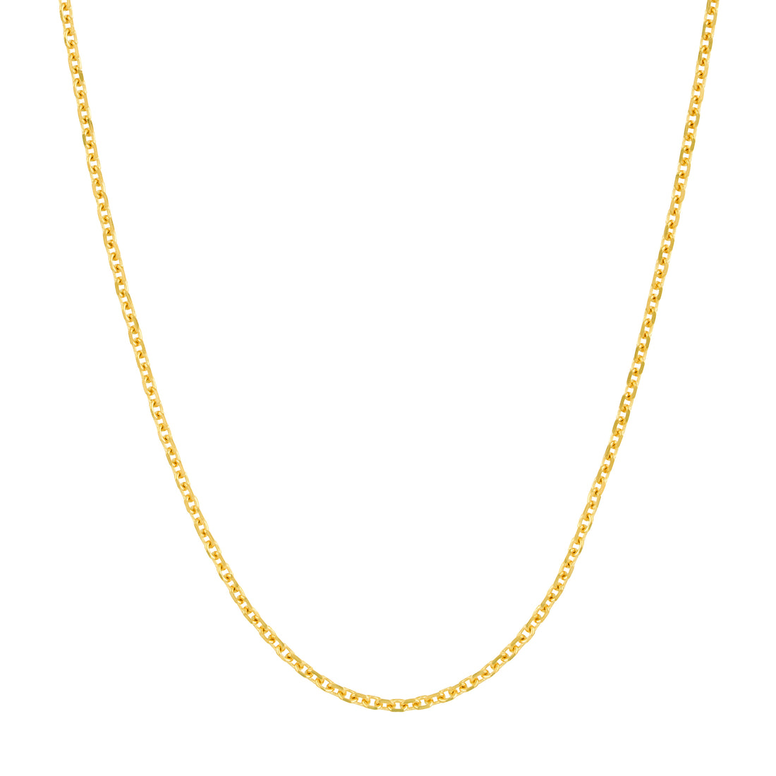 18" 1.05MM ADJUSTABLE OPEN DIAMOND-CUT CABLE CHAIN NECKLACE | 10K YELLOW GOLD | MZ002331-10Y - Brownlee Jewelers