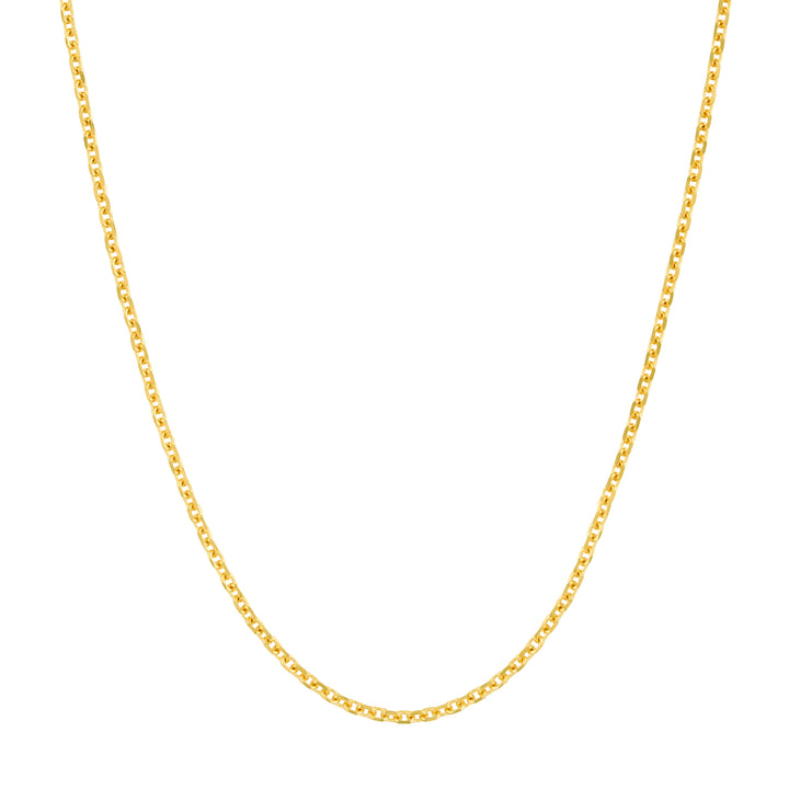 18" 1.05MM ADJUSTABLE OPEN DIAMOND-CUT CABLE CHAIN NECKLACE | 10K YELLOW GOLD | MZ002331-10Y - Brownlee Jewelers