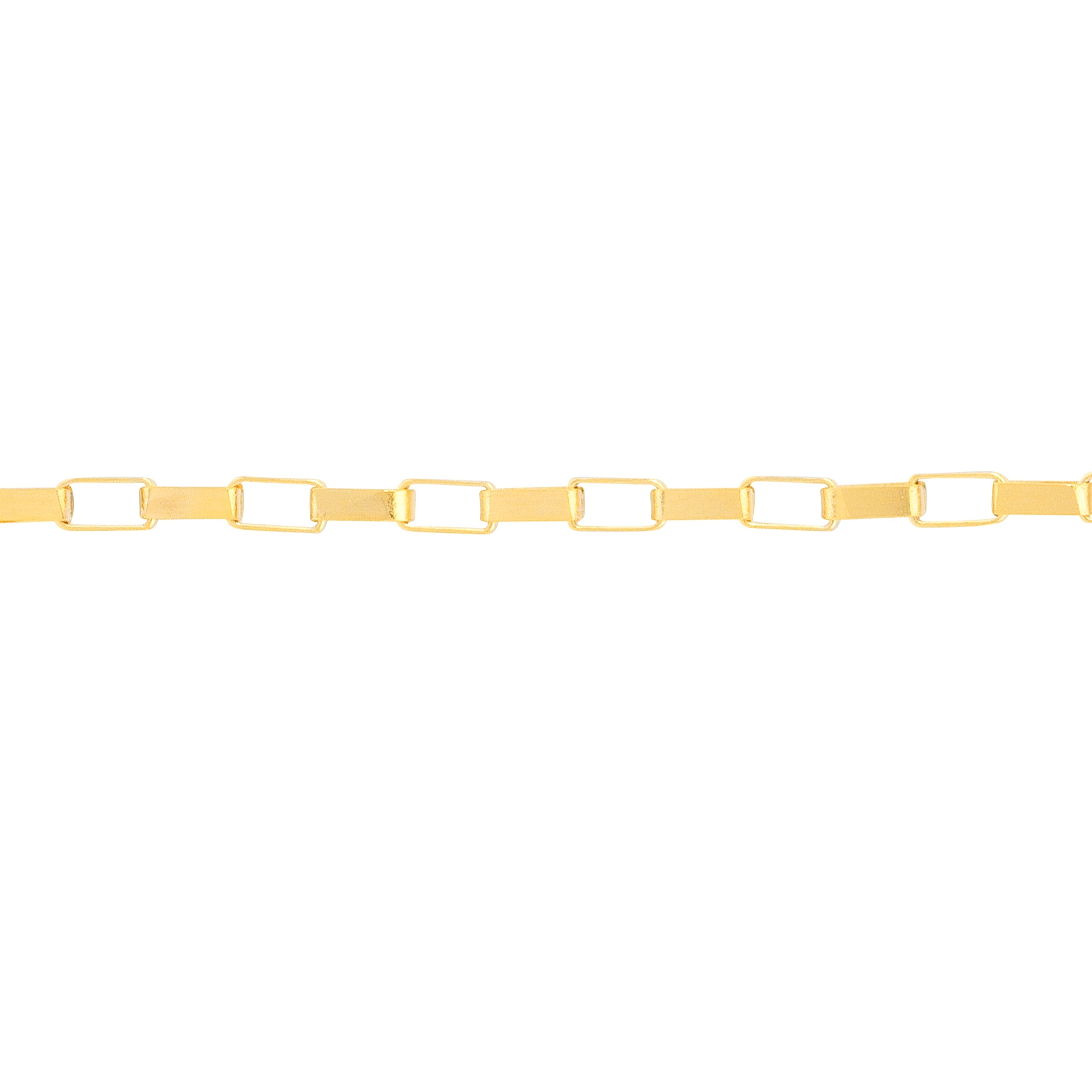 7.25" 0.88MM LONG BOX CHAIN BRACELET | 14K YELLOW GOLD | MZ002428-14Y - Brownlee Jewelers