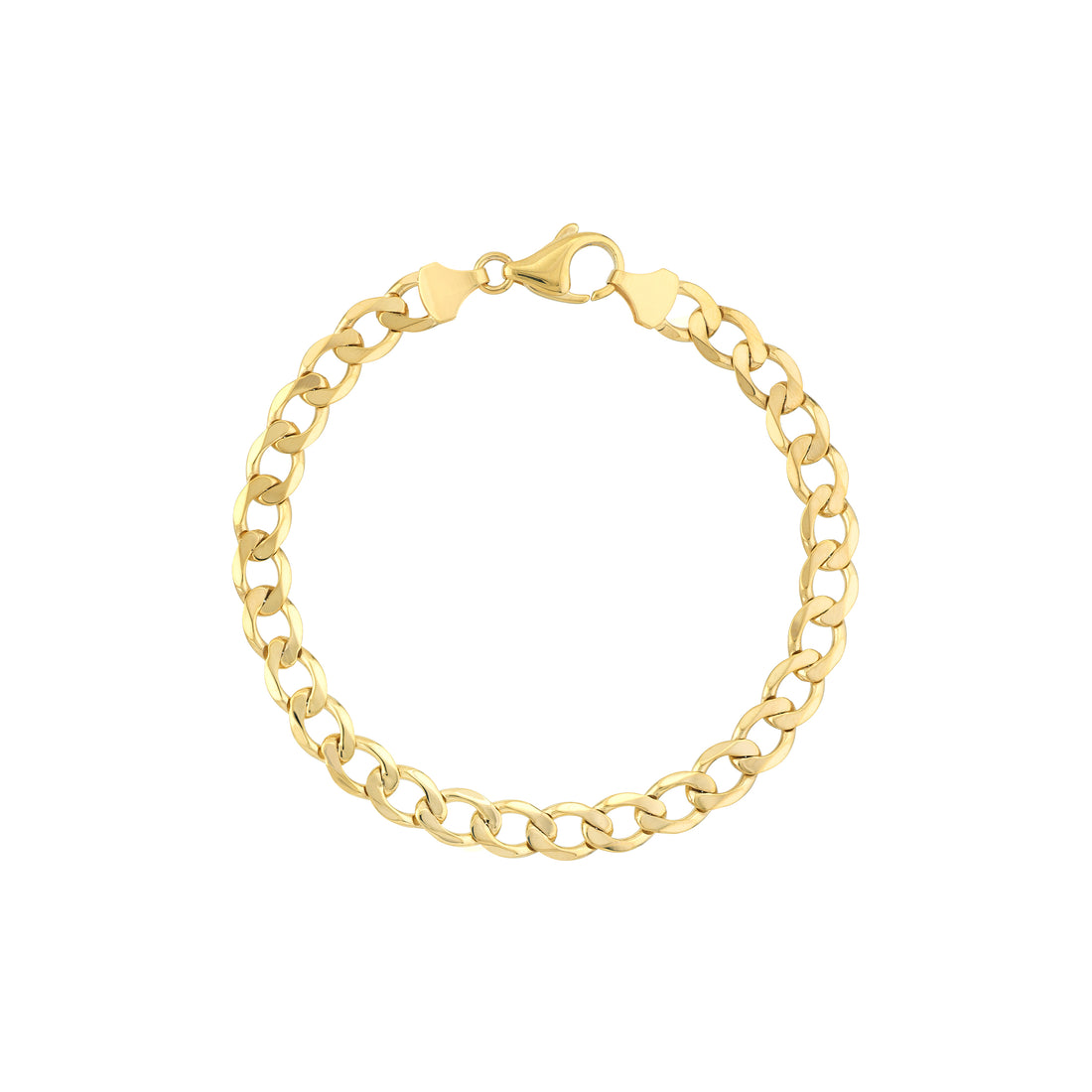 8.5" 7.2MM OPEN CURB CHAIN BRACELET | 10K YELLOW GOLD | MZ003000-10Y - Brownlee Jewelers