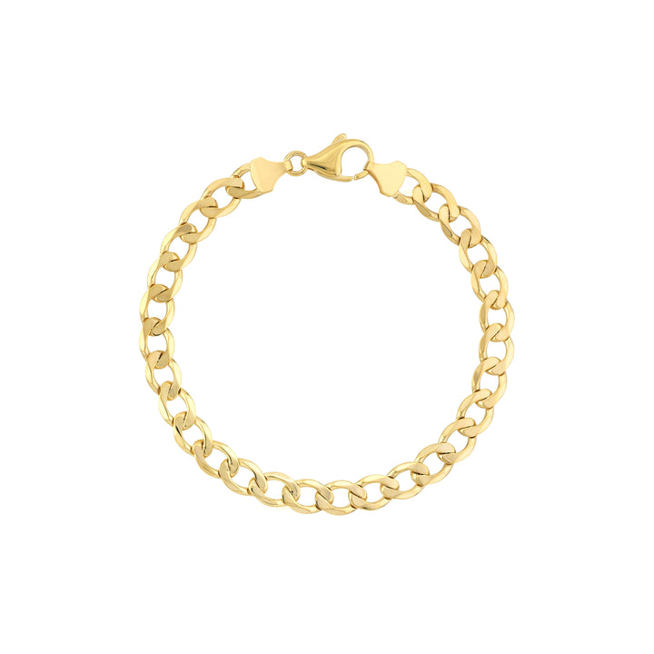 8.5" 7.2MM OPEN CURB CHAIN BRACELET | 10K YELLOW GOLD | MZ003000-10Y - Brownlee Jewelers
