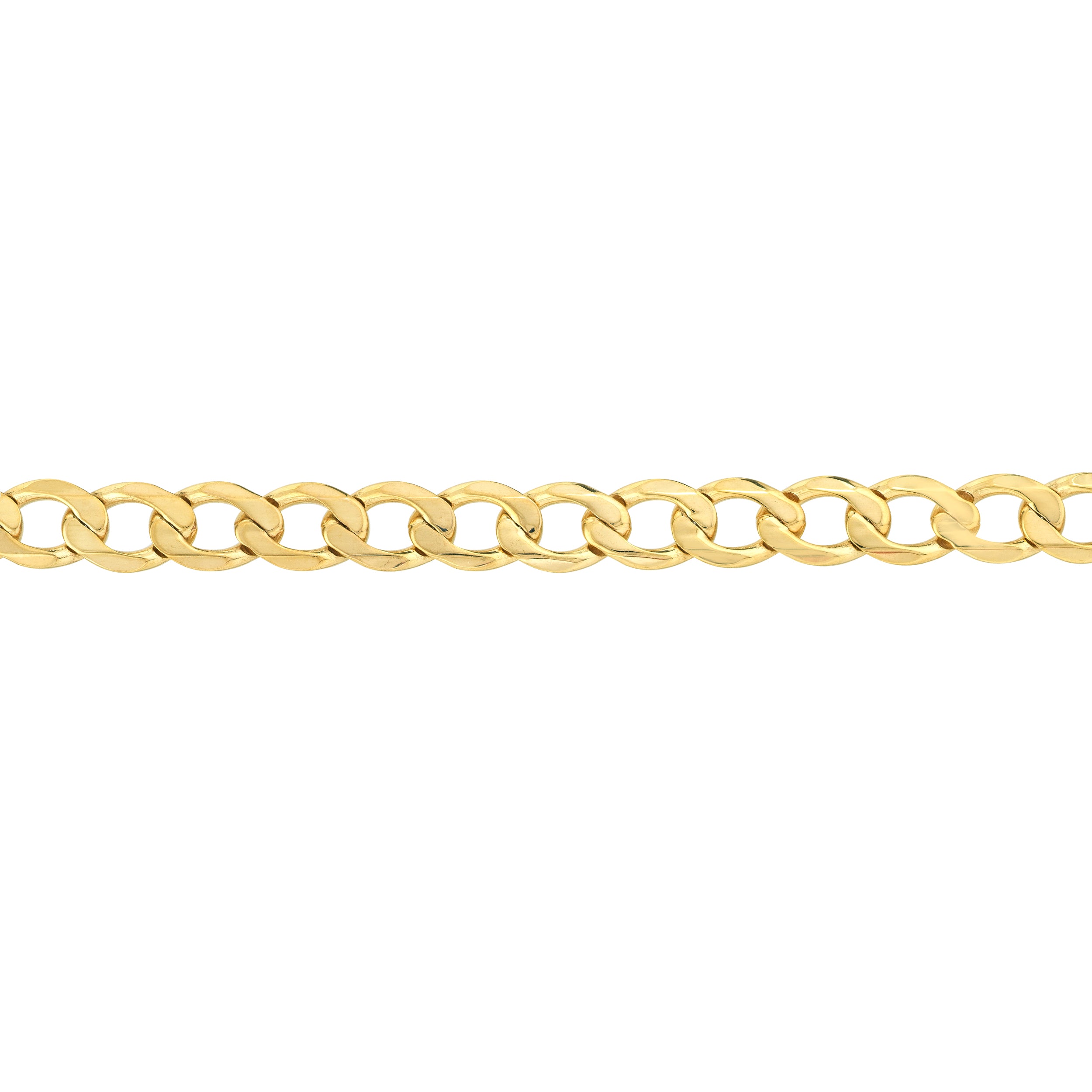 8.5" 7.2MM OPEN CURB CHAIN BRACELET | 10K YELLOW GOLD | MZ003000-10Y - Brownlee Jewelers