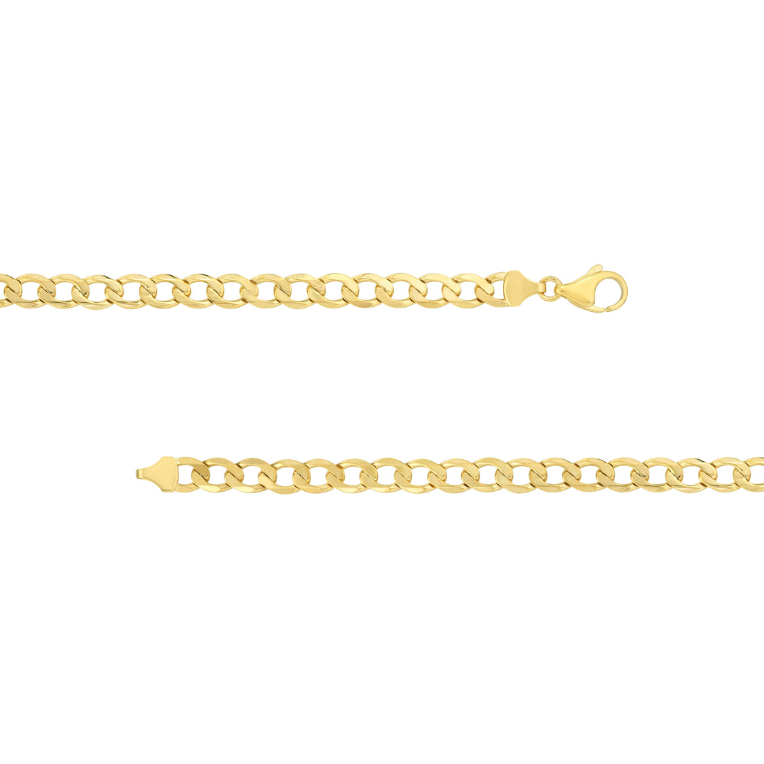 8.5" 7.2MM OPEN CURB CHAIN BRACELET | 10K YELLOW GOLD | MZ003000-10Y - Brownlee Jewelers