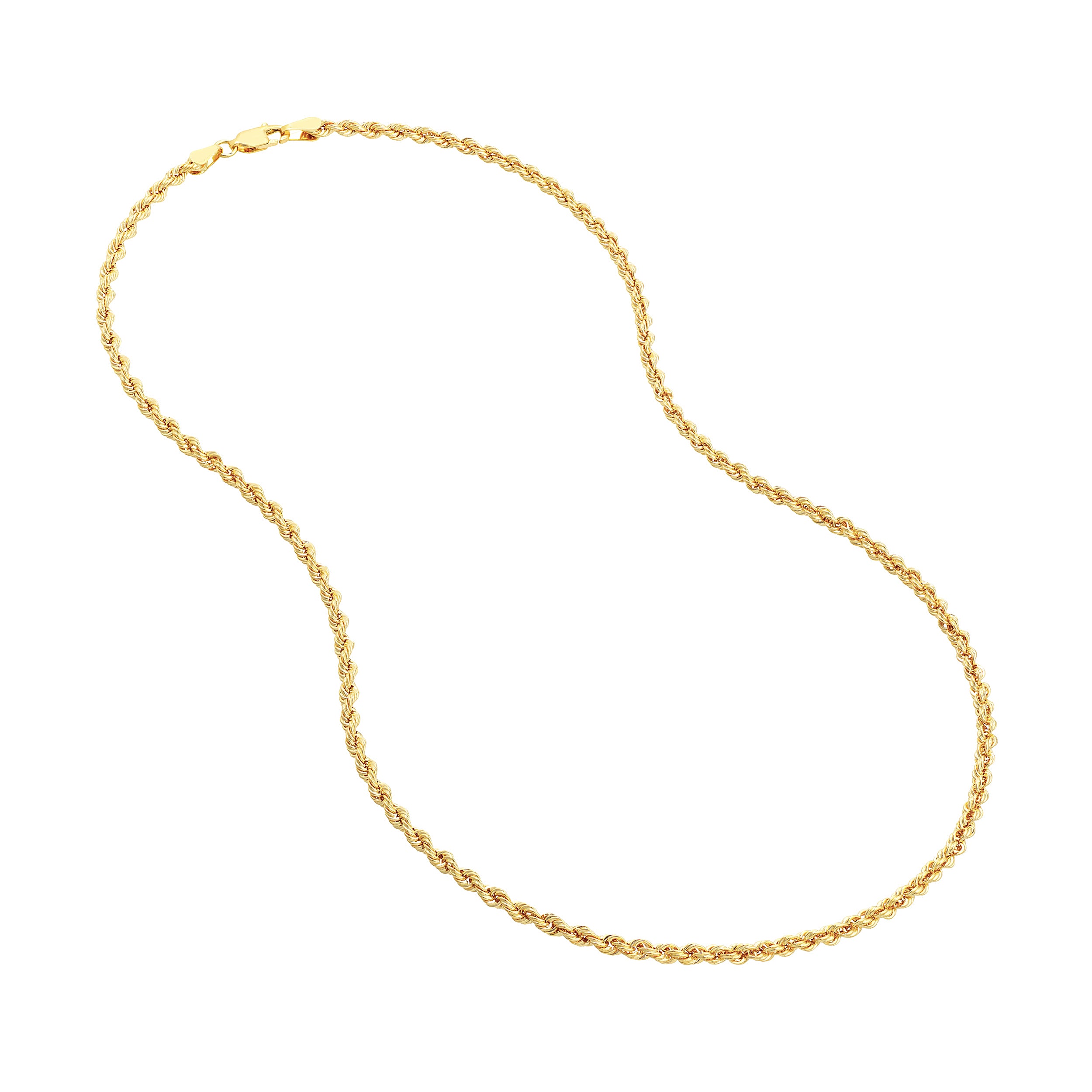 24" 2.9MM HOLLOW ROPE CHAIN NECKLACE | 10K YELLOW GOLD | MZ003269-10Y - Brownlee Jewelers