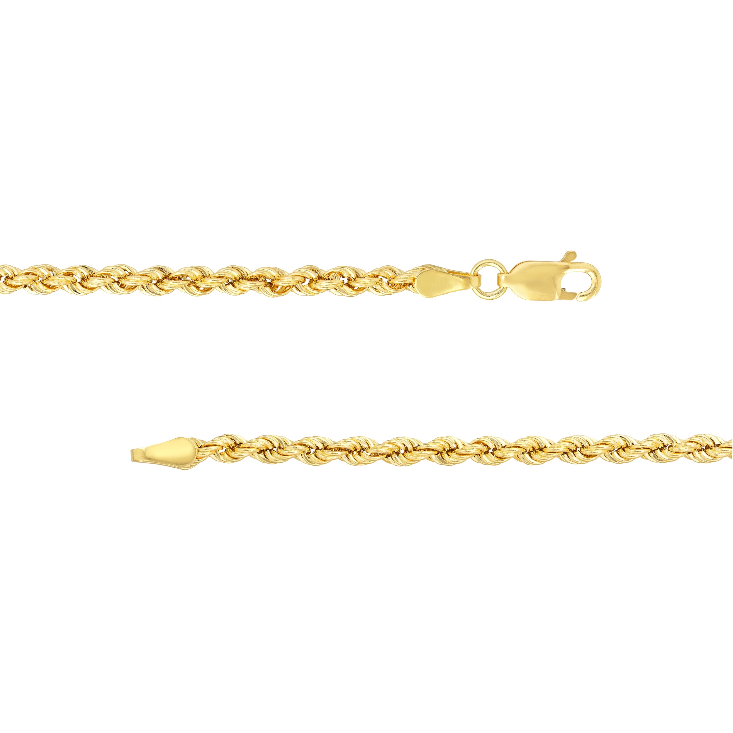 24" 2.9MM HOLLOW ROPE CHAIN NECKLACE | 10K YELLOW GOLD | MZ003269-10Y - Brownlee Jewelers