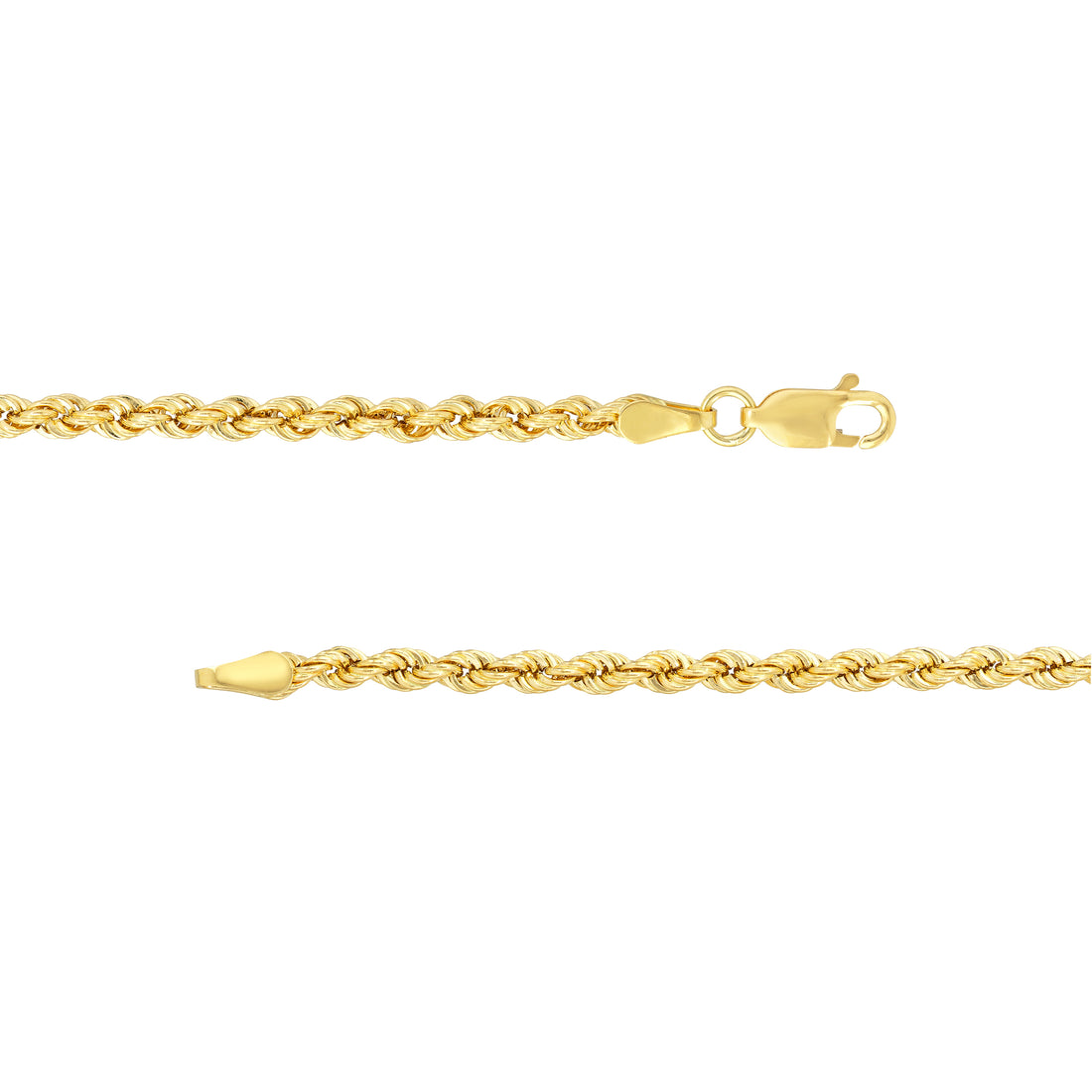 24" 2.9MM HOLLOW ROPE CHAIN NECKLACE | 10K YELLOW GOLD | MZ003269-10Y - Brownlee Jewelers
