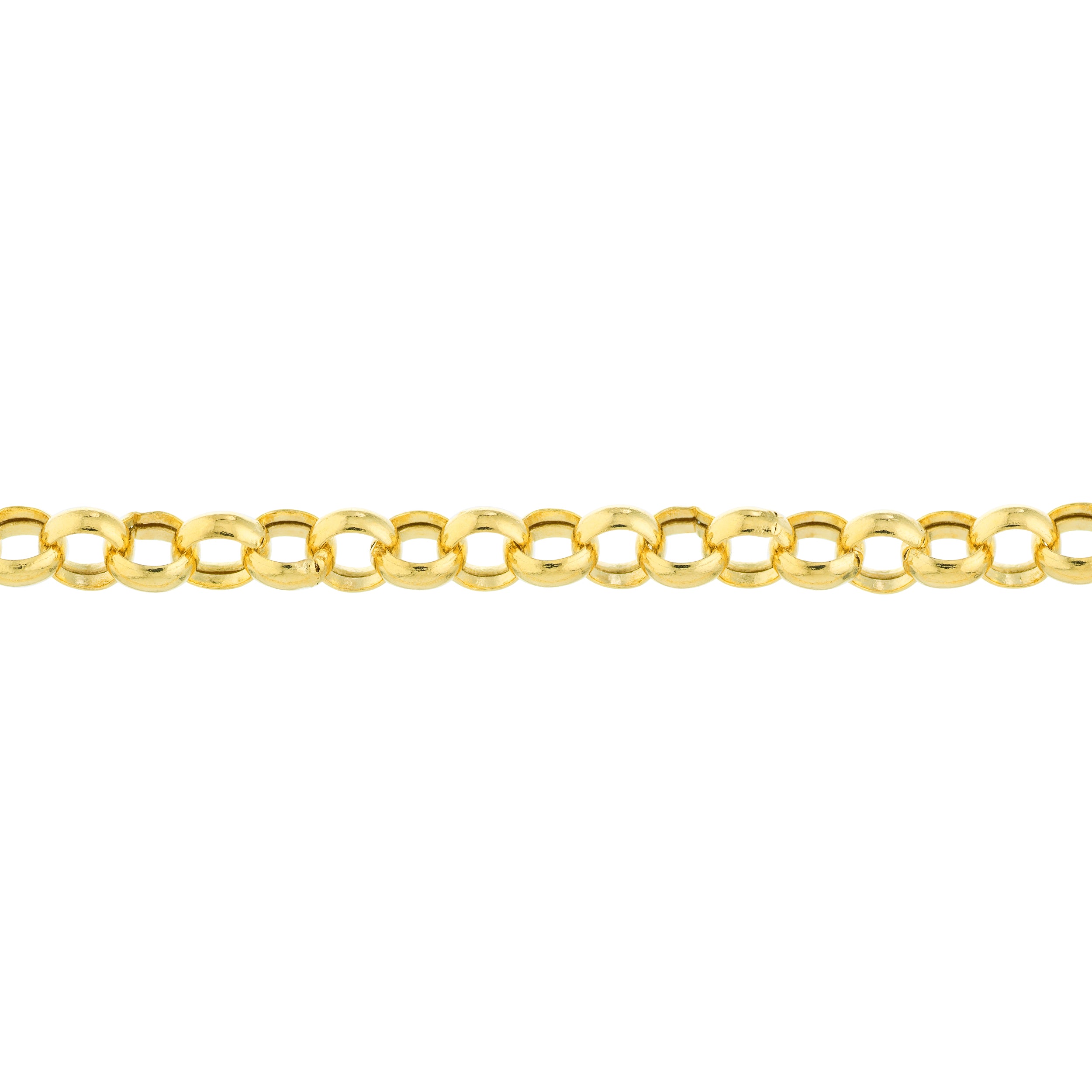 7.25" 3.75MM HOLLOW ROLO CHAIN BRACELET | 14K YELLOW GOLD | MZ003399-14Y - Brownlee Jewelers