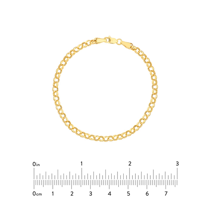 7.25" 3.75MM HOLLOW ROLO CHAIN BRACELET | 14K YELLOW GOLD | MZ003399-14Y - Brownlee Jewelers