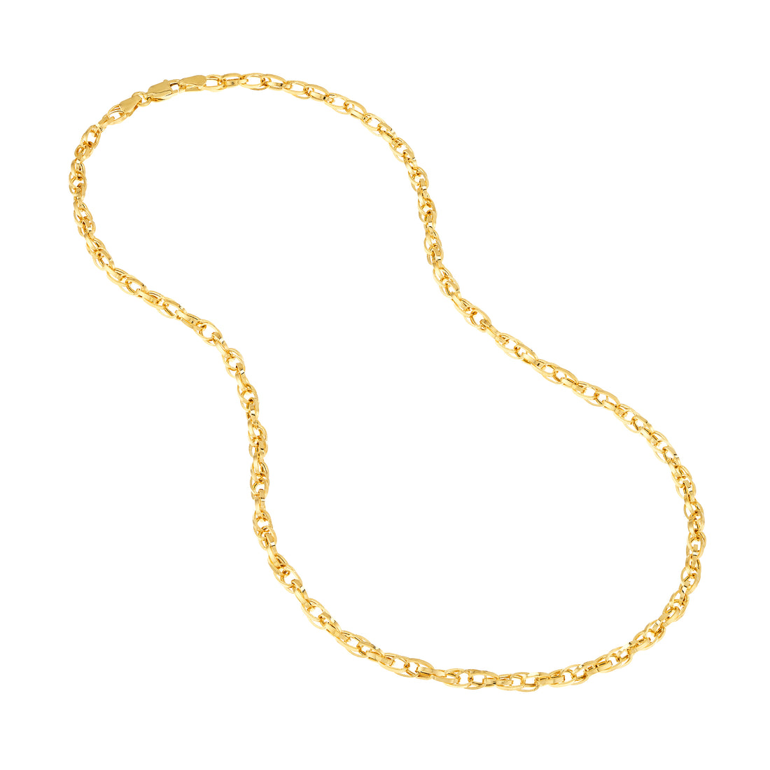 18" 3.7MM HOLLOW NECKLACE | 14K YELLOW GOLD | MZ003609-14Y - Brownlee Jewelers