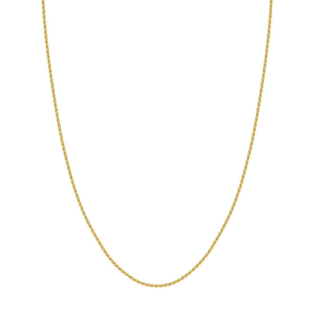 18" 2MM HOLLOW ROPE CHAIN NECKLACE | 10K YELLOW GOLD | MZ003616-10Y - Brownlee Jewelers