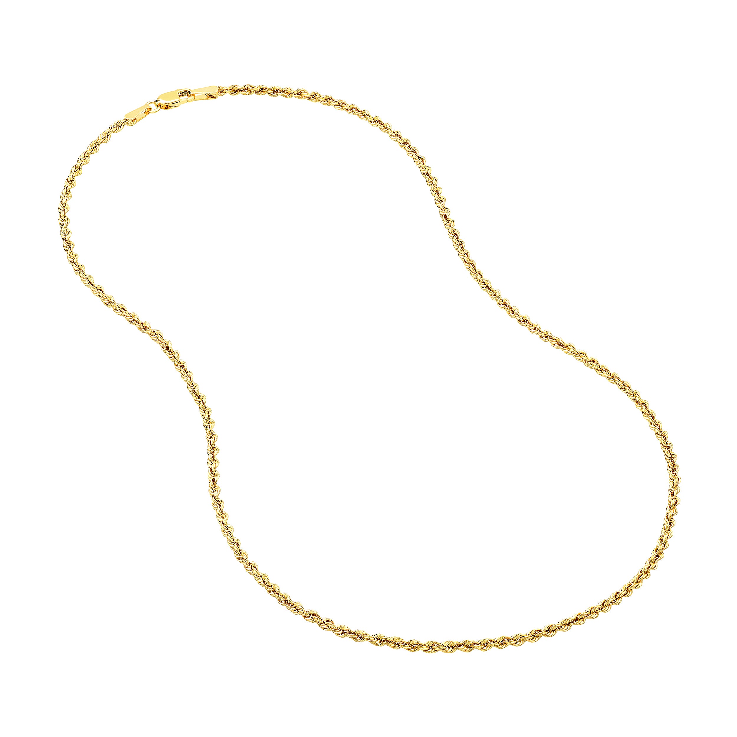 18" 2MM HOLLOW ROPE CHAIN NECKLACE | 10K YELLOW GOLD | MZ003616-10Y - Brownlee Jewelers
