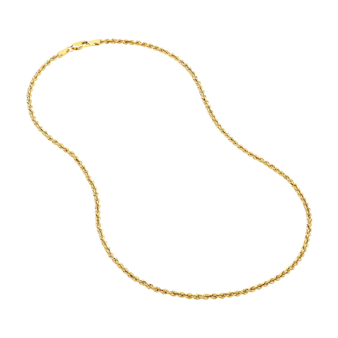 18" 2MM HOLLOW ROPE CHAIN NECKLACE | 10K YELLOW GOLD | MZ003616-10Y - Brownlee Jewelers