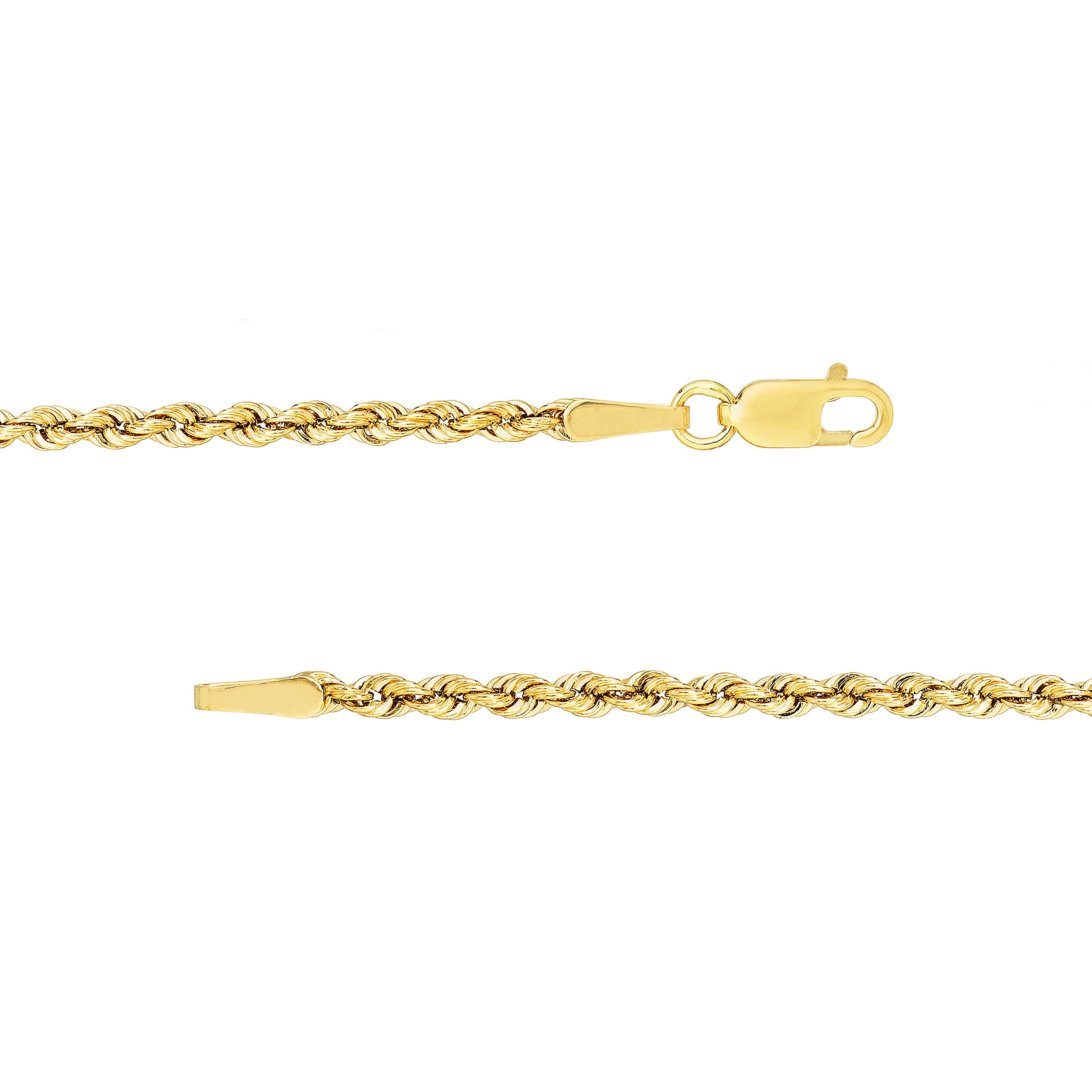 18" 2MM HOLLOW ROPE CHAIN NECKLACE | 10K YELLOW GOLD | MZ003616-10Y - Brownlee Jewelers