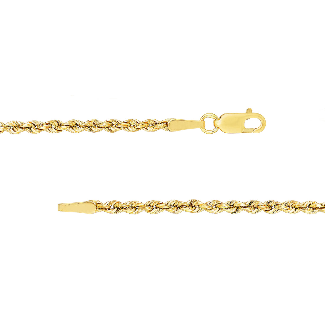 18" 2MM HOLLOW ROPE CHAIN NECKLACE | 10K YELLOW GOLD | MZ003616-10Y - Brownlee Jewelers