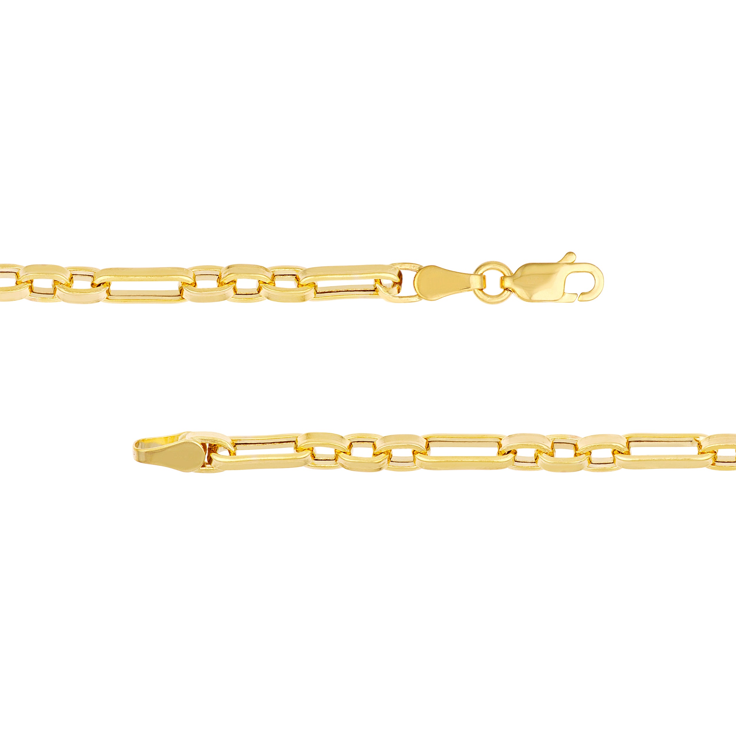 7.5" 4.25MM HOLLOW OVAL LINK BRACELET | 14K YELLOW GOLD | MZ005042-14Y - Brownlee Jewelers