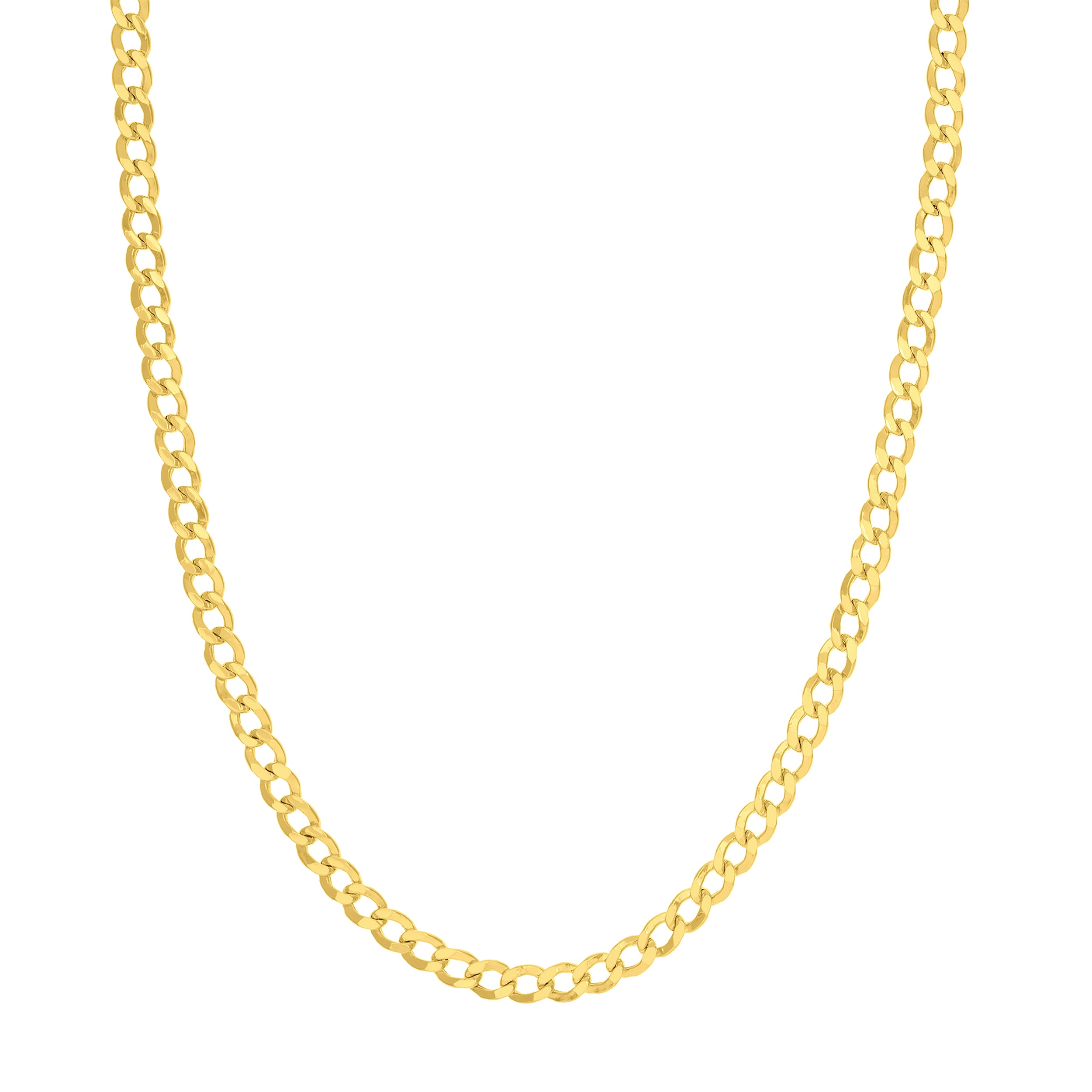 22" 5.9MM DIAMOND-CUT HOLLOW CUBAN CHAIN NECKLACE | 10K YELLOW GOLD | MZ005151-10Y - Brownlee Jewelers