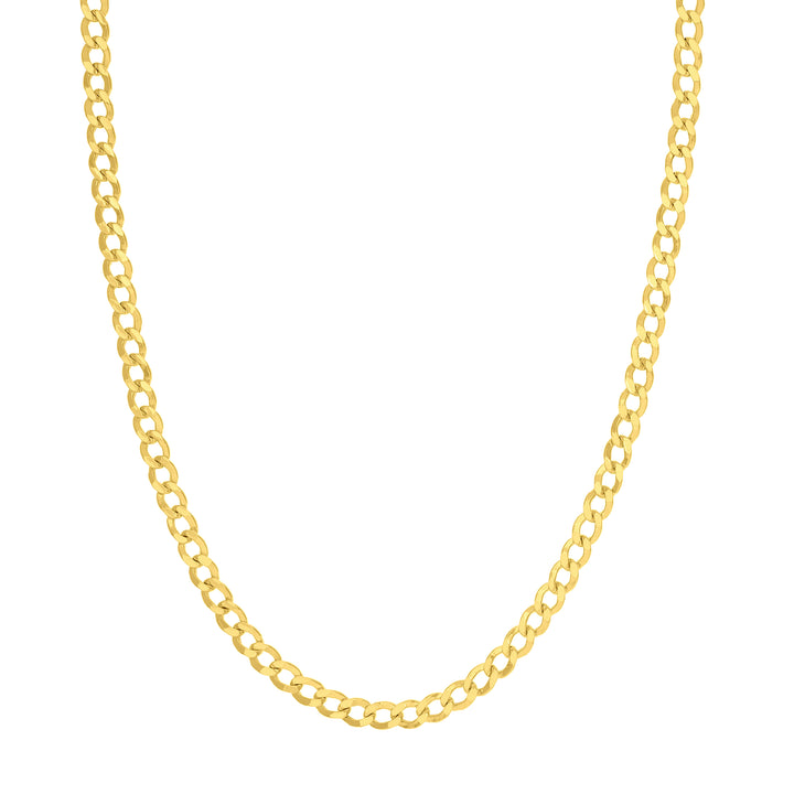 22" 5.9MM DIAMOND-CUT HOLLOW CUBAN CHAIN NECKLACE | 10K YELLOW GOLD | MZ005151-10Y - Brownlee Jewelers