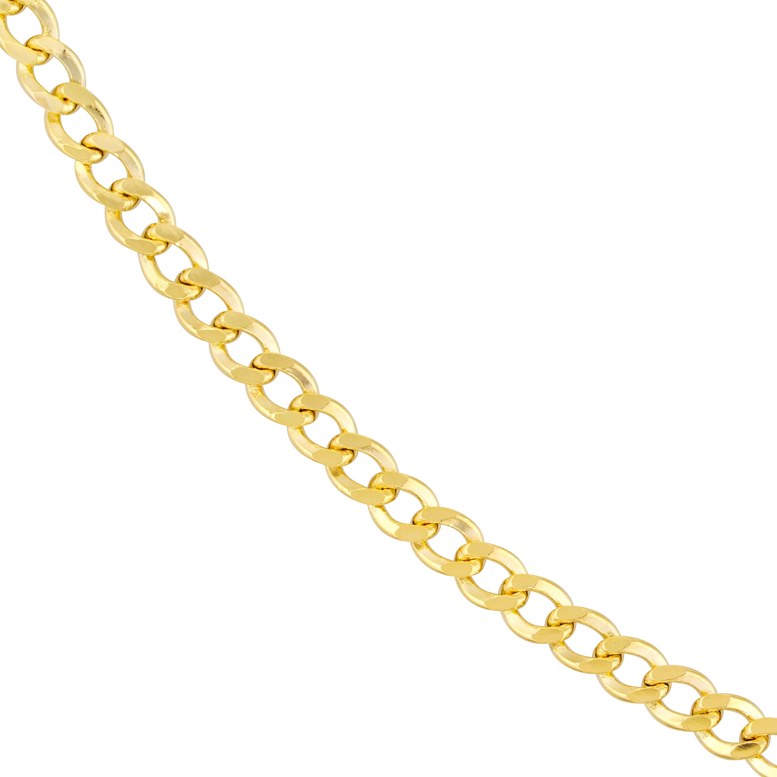 22" 5.9MM DIAMOND-CUT HOLLOW CUBAN CHAIN NECKLACE | 10K YELLOW GOLD | MZ005151-10Y - Brownlee Jewelers