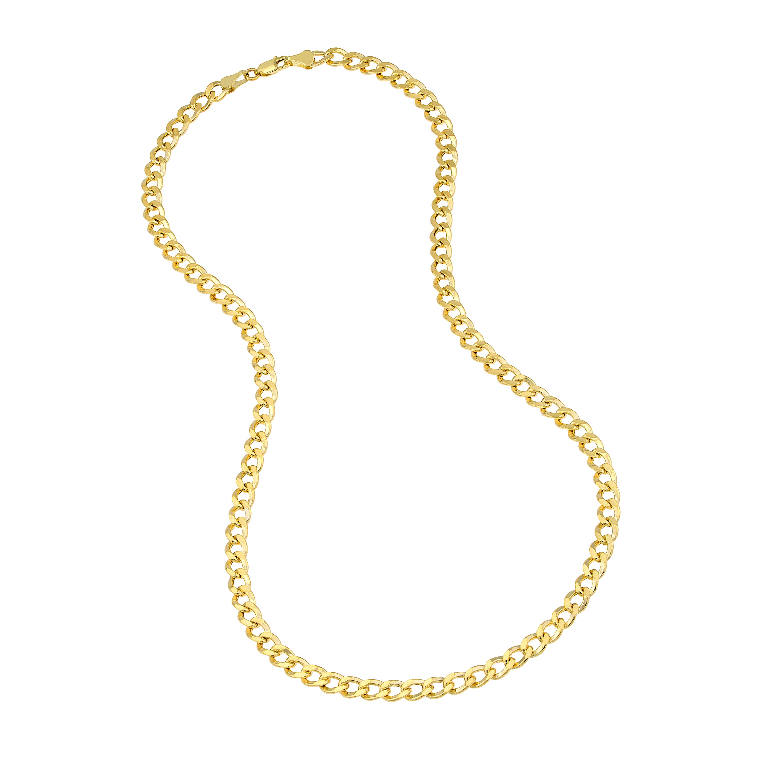 22" 5.9MM DIAMOND-CUT HOLLOW CUBAN CHAIN NECKLACE | 10K YELLOW GOLD | MZ005151-10Y - Brownlee Jewelers