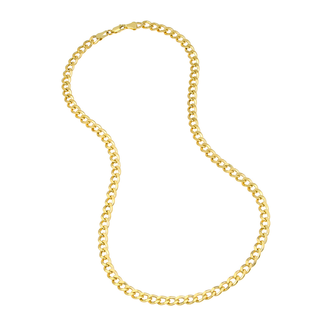 22" 5.9MM DIAMOND-CUT HOLLOW CUBAN CHAIN NECKLACE | 10K YELLOW GOLD | MZ005151-10Y - Brownlee Jewelers