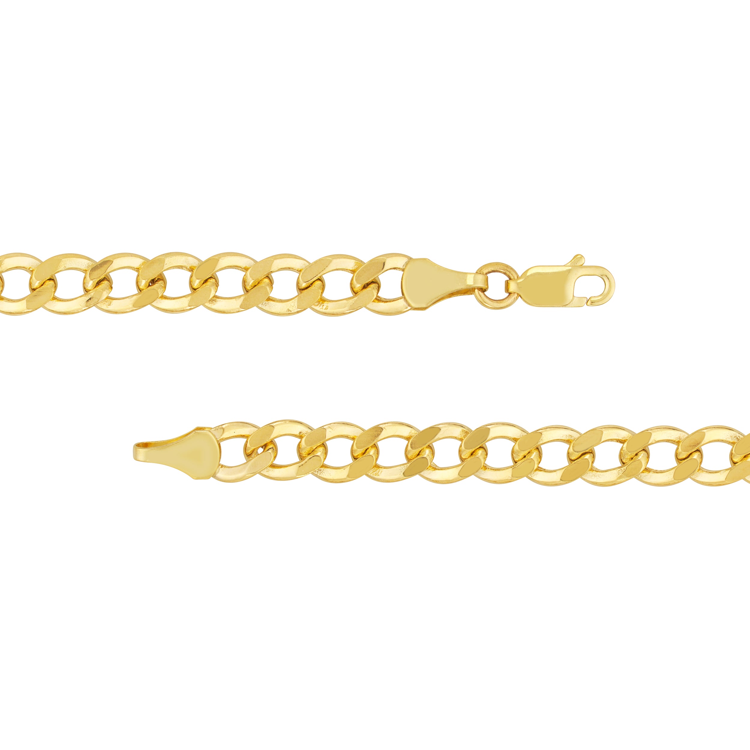 22" 5.9MM DIAMOND-CUT HOLLOW CUBAN CHAIN NECKLACE | 10K YELLOW GOLD | MZ005151-10Y - Brownlee Jewelers