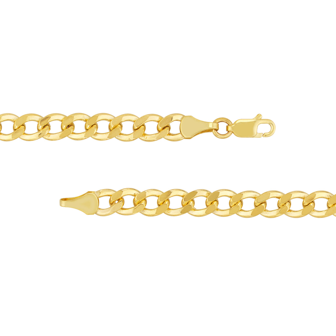 22" 5.9MM DIAMOND-CUT HOLLOW CUBAN CHAIN NECKLACE | 10K YELLOW GOLD | MZ005151-10Y - Brownlee Jewelers