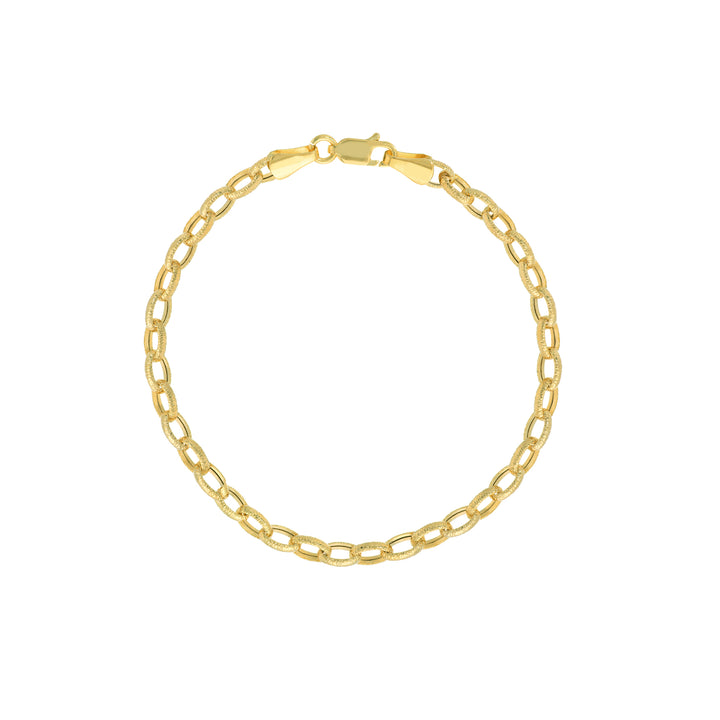 7.25" HOLLOW OVAL LINK BRACELET | 14K YELLOW GOLD | MZ005169-14Y - Brownlee Jewelers