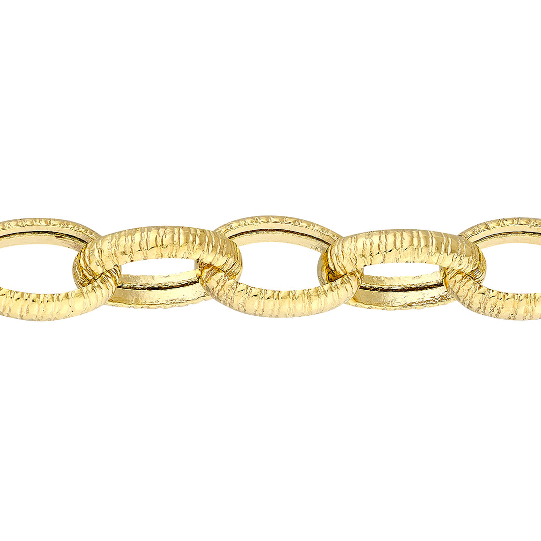 7.25" HOLLOW OVAL LINK BRACELET | 14K YELLOW GOLD | MZ005169-14Y - Brownlee Jewelers