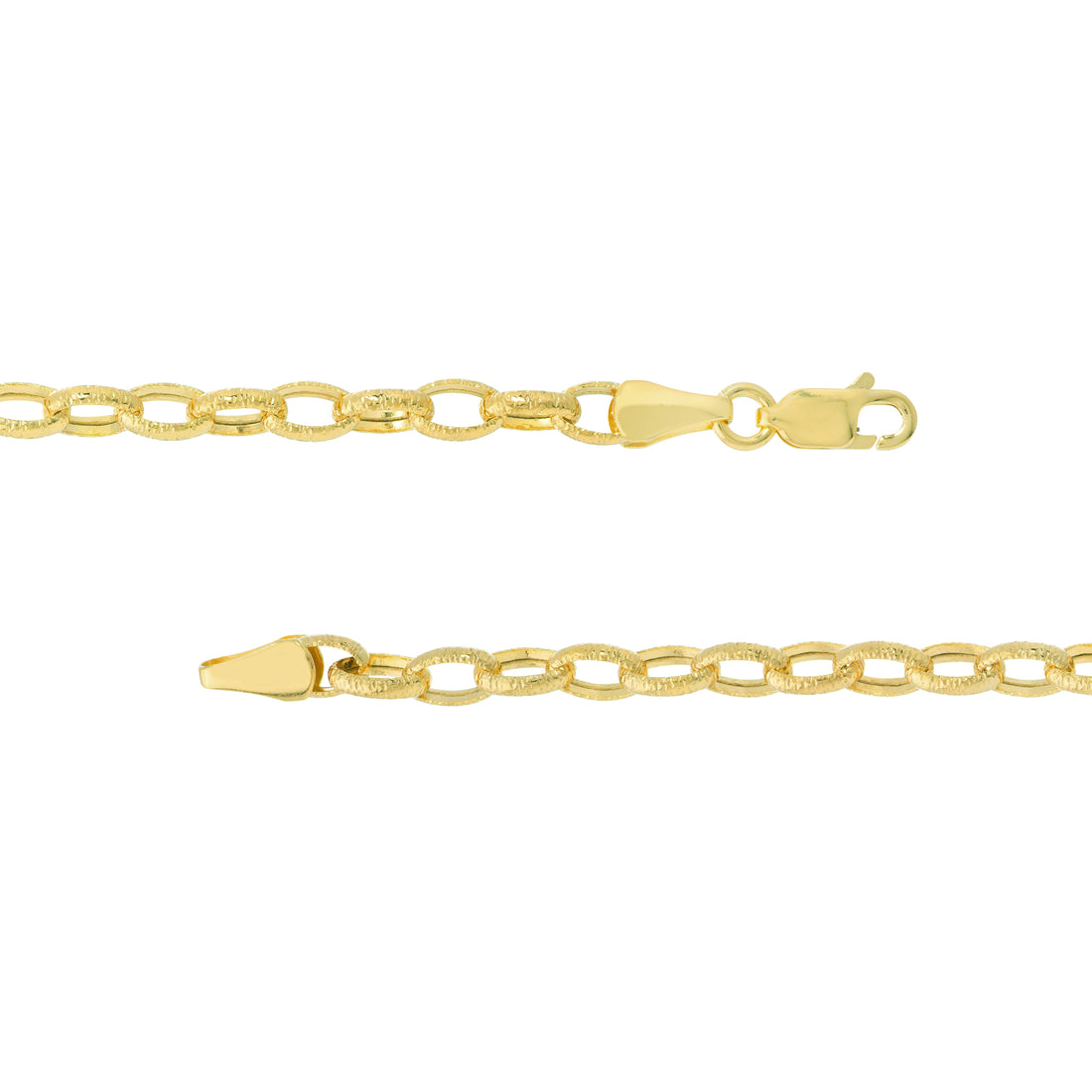 7.25" HOLLOW OVAL LINK BRACELET | 14K YELLOW GOLD | MZ005169-14Y - Brownlee Jewelers