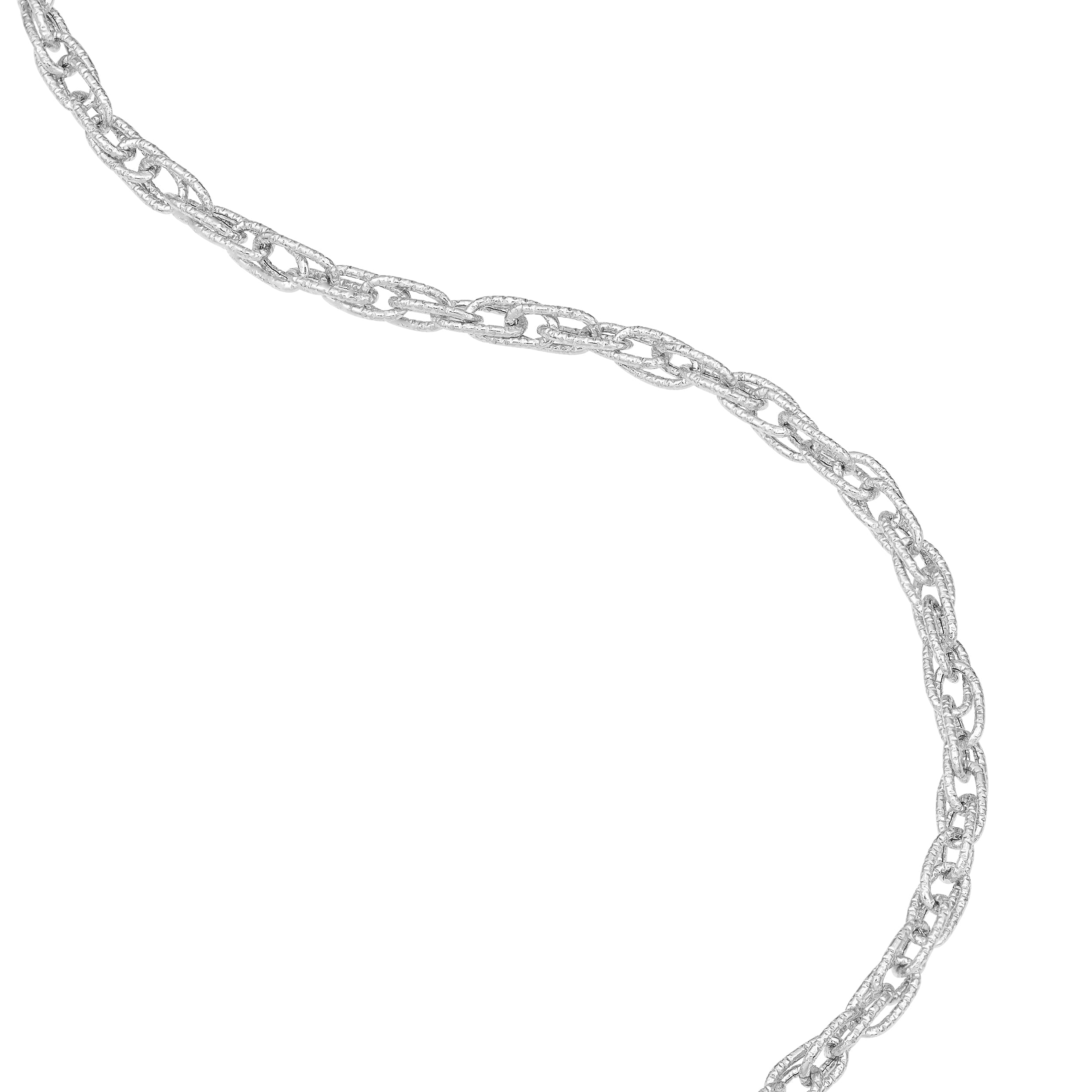 7.25" 3MM DOUBLE HOLLOW BRACELET | 14K WHITE GOLD | MZ005278-14B - Brownlee Jewelers