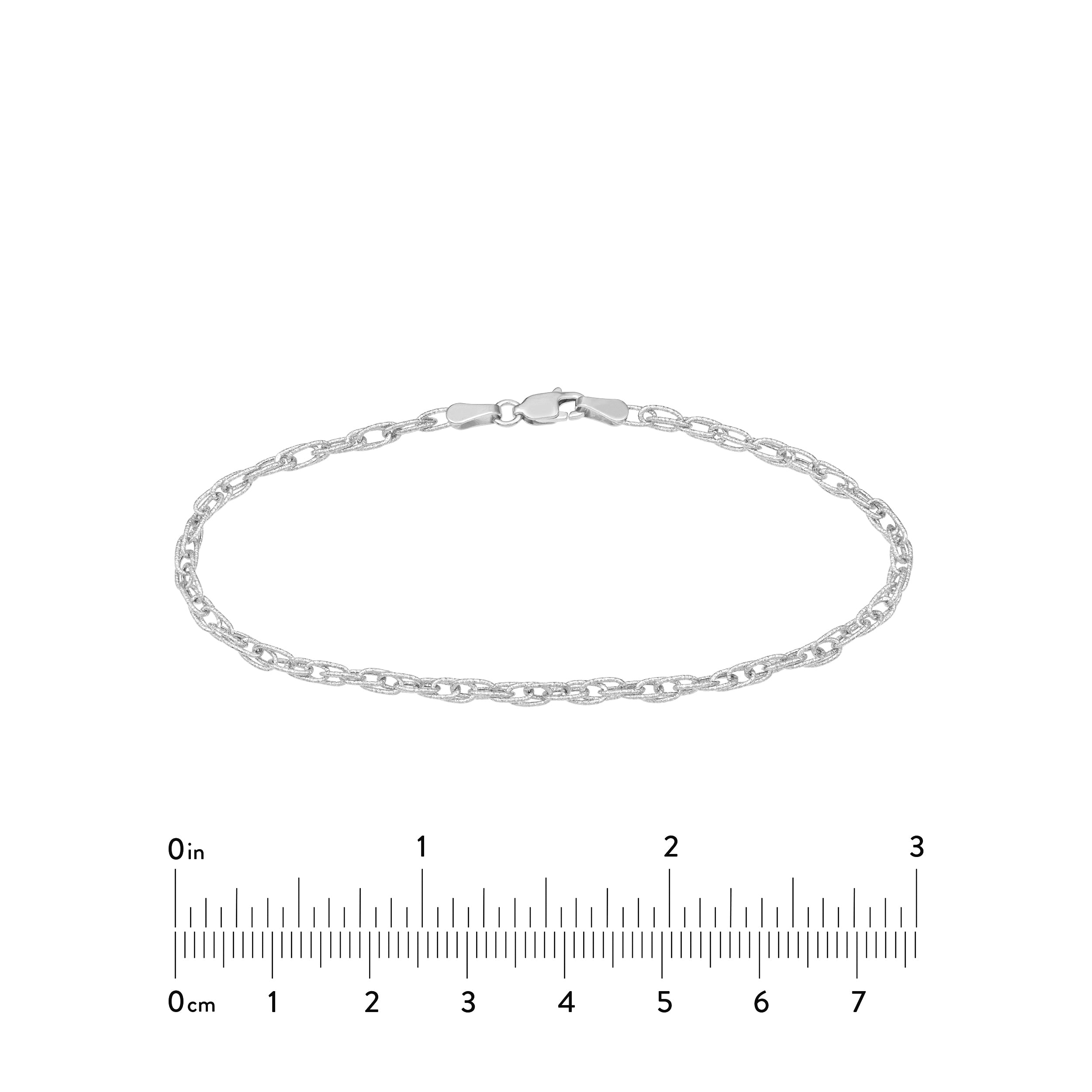 7.25" 3MM DOUBLE HOLLOW BRACELET | 14K WHITE GOLD | MZ005278-14B - Brownlee Jewelers