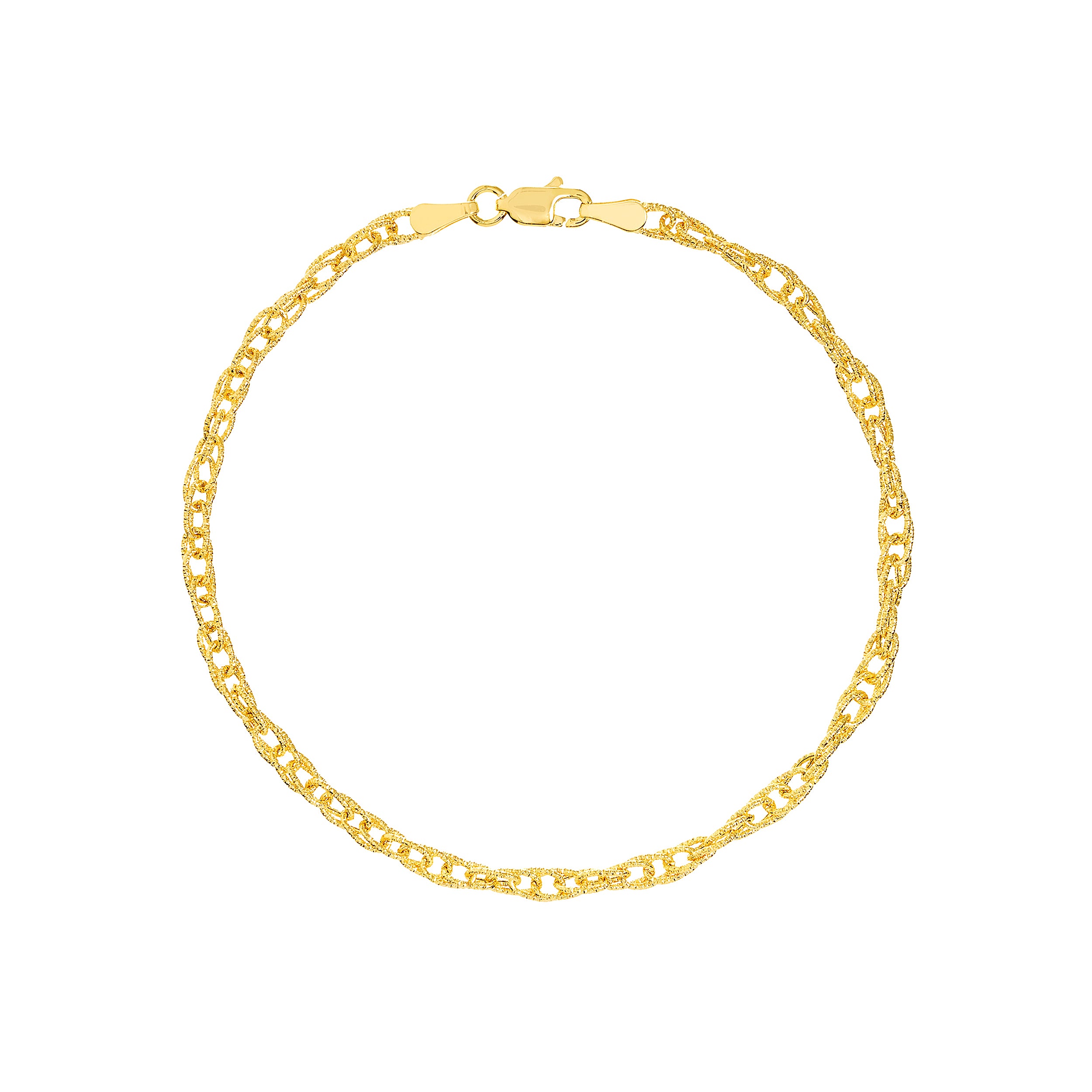7.25" 3MM DOUBLE HOLLOW BRACELET | 14K YELLOW GOLD | MZ005278-14Y - Brownlee Jewelers
