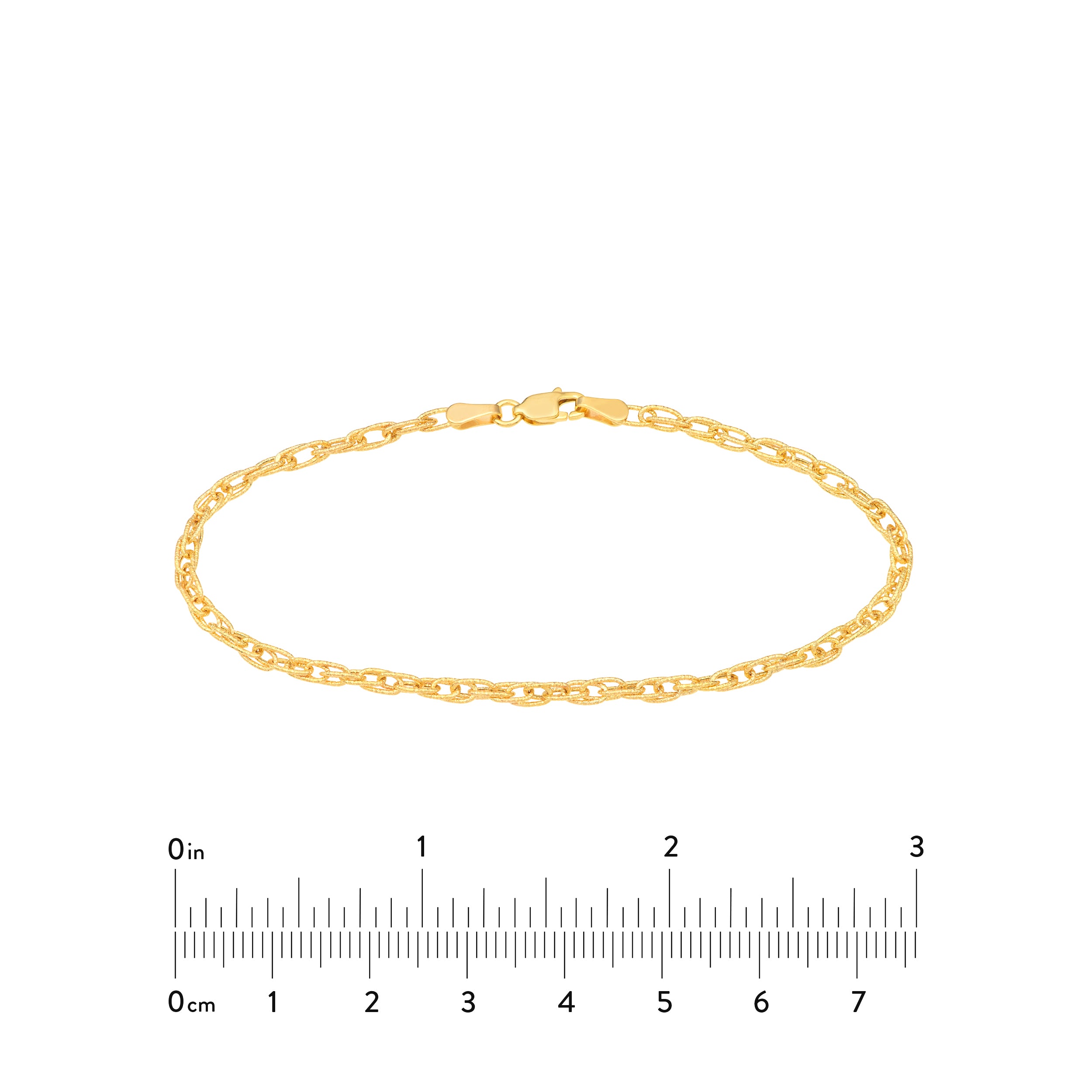 7.25" 3MM DOUBLE HOLLOW BRACELET | 14K YELLOW GOLD | MZ005278-14Y - Brownlee Jewelers