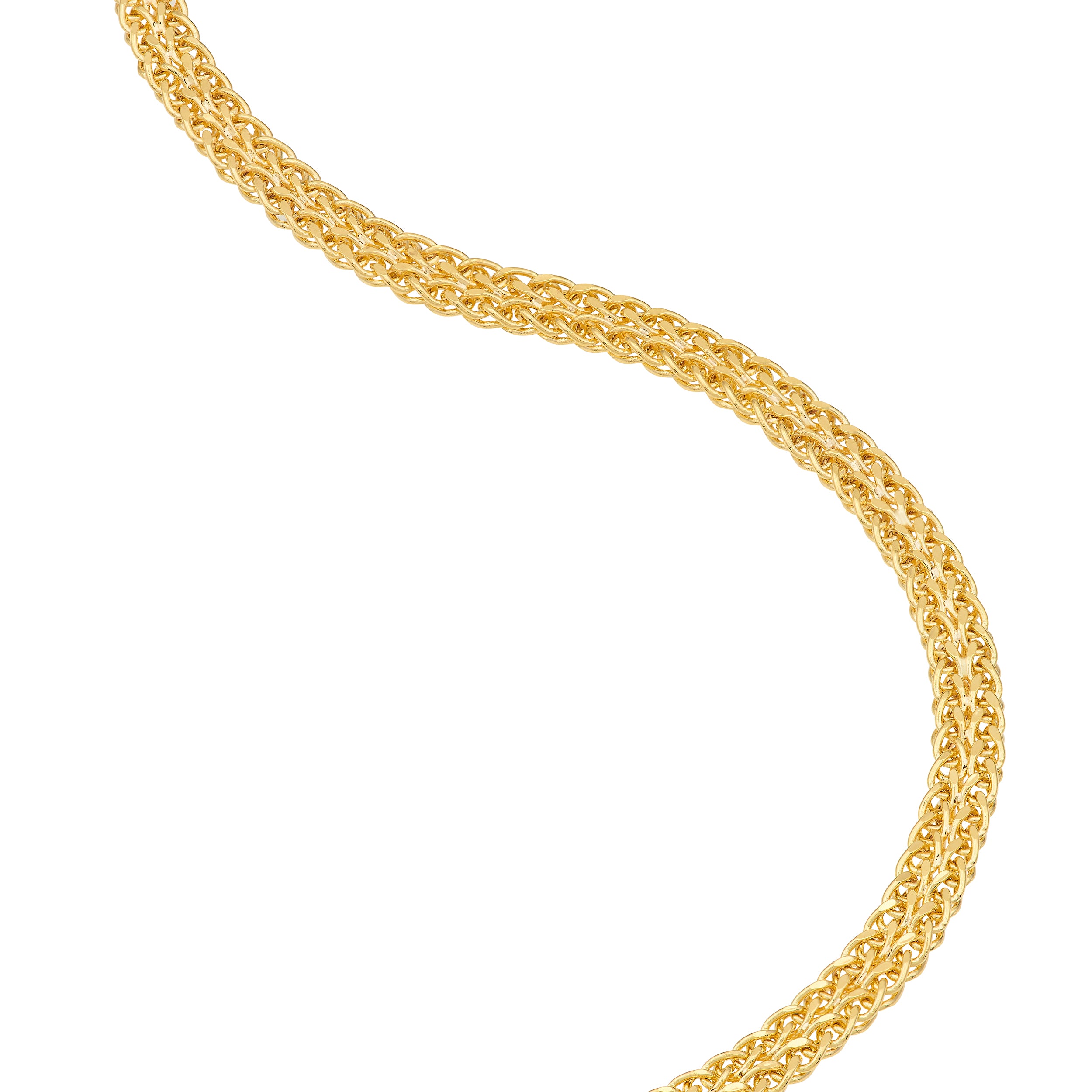 7.5" HOLLOW WHEAT CHAIN BRACELET | 10K YELLOW GOLD | MZ005434-10Y - Brownlee Jewelers