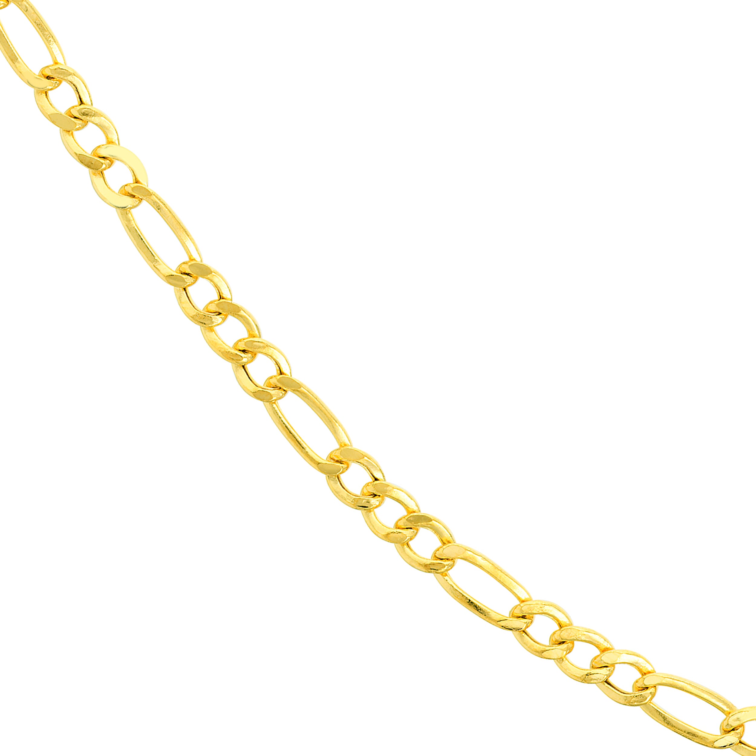 22" 4.9MM HOLLOW FIGARO CHAIN NECKLACE | 10K YELLOW GOLD | MZ005480-10Y - Brownlee Jewelers