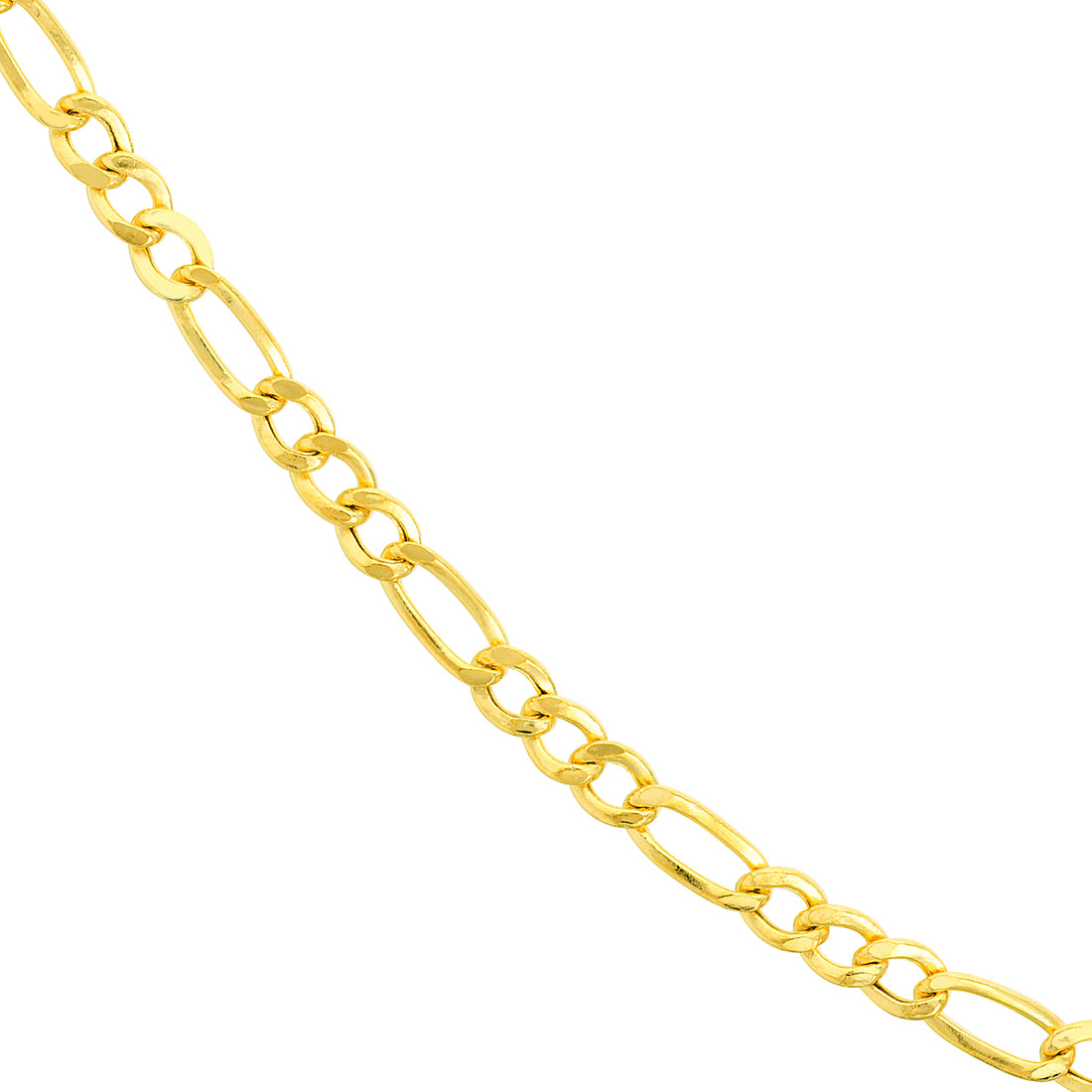 22" 4.9MM HOLLOW FIGARO CHAIN NECKLACE | 10K YELLOW GOLD | MZ005480-10Y - Brownlee Jewelers