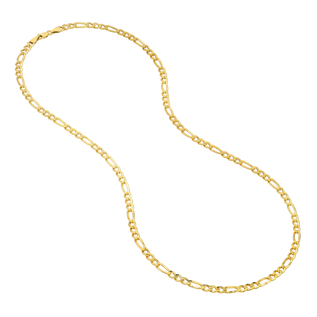 22" 4.9MM HOLLOW FIGARO CHAIN NECKLACE | 10K YELLOW GOLD | MZ005480-10Y - Brownlee Jewelers