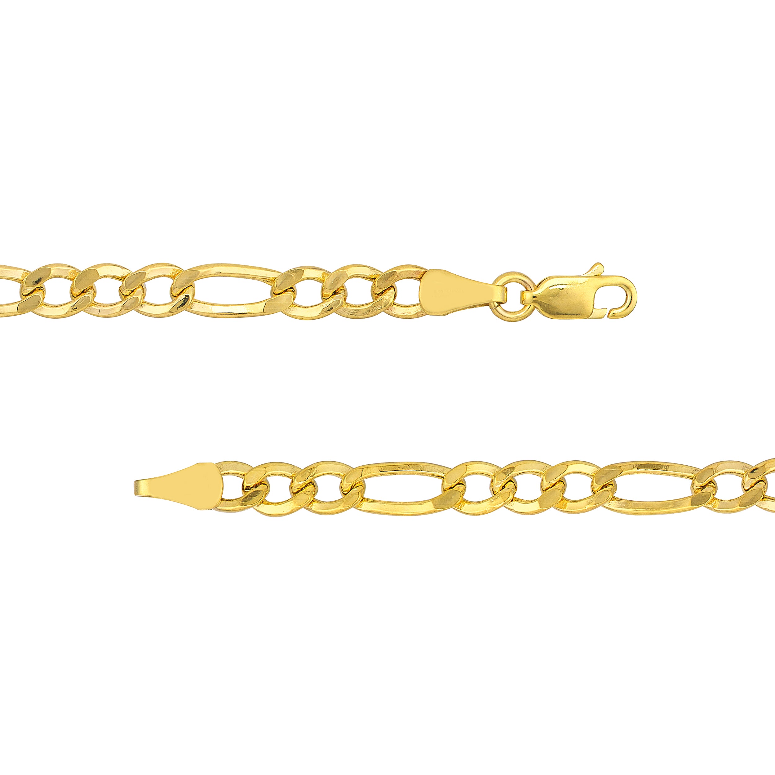 22" 4.9MM HOLLOW FIGARO CHAIN NECKLACE | 10K YELLOW GOLD | MZ005480-10Y - Brownlee Jewelers