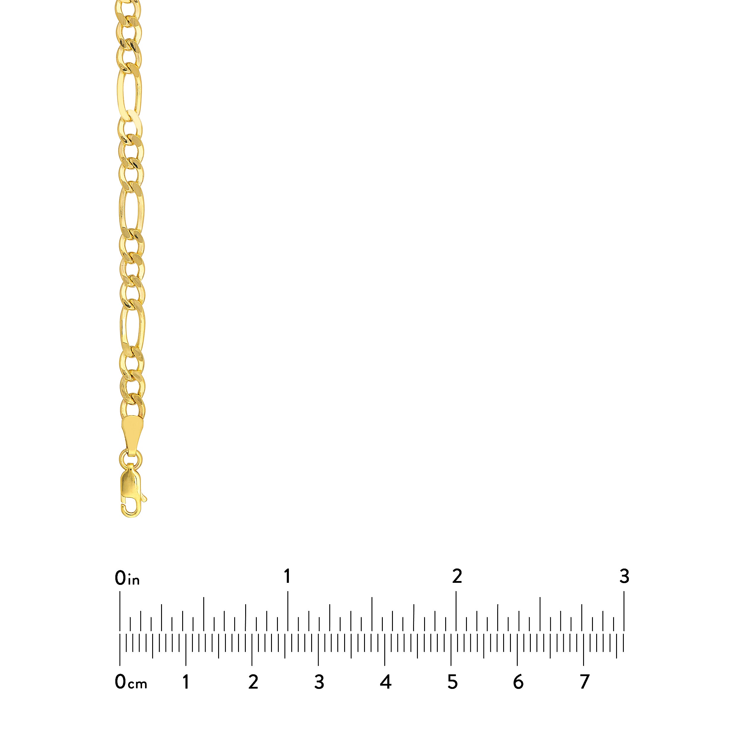 22" 4.9MM HOLLOW FIGARO CHAIN NECKLACE | 10K YELLOW GOLD | MZ005480-10Y - Brownlee Jewelers