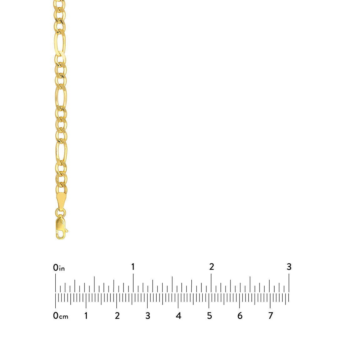 22" 4.9MM HOLLOW FIGARO CHAIN NECKLACE | 10K YELLOW GOLD | MZ005480-10Y - Brownlee Jewelers