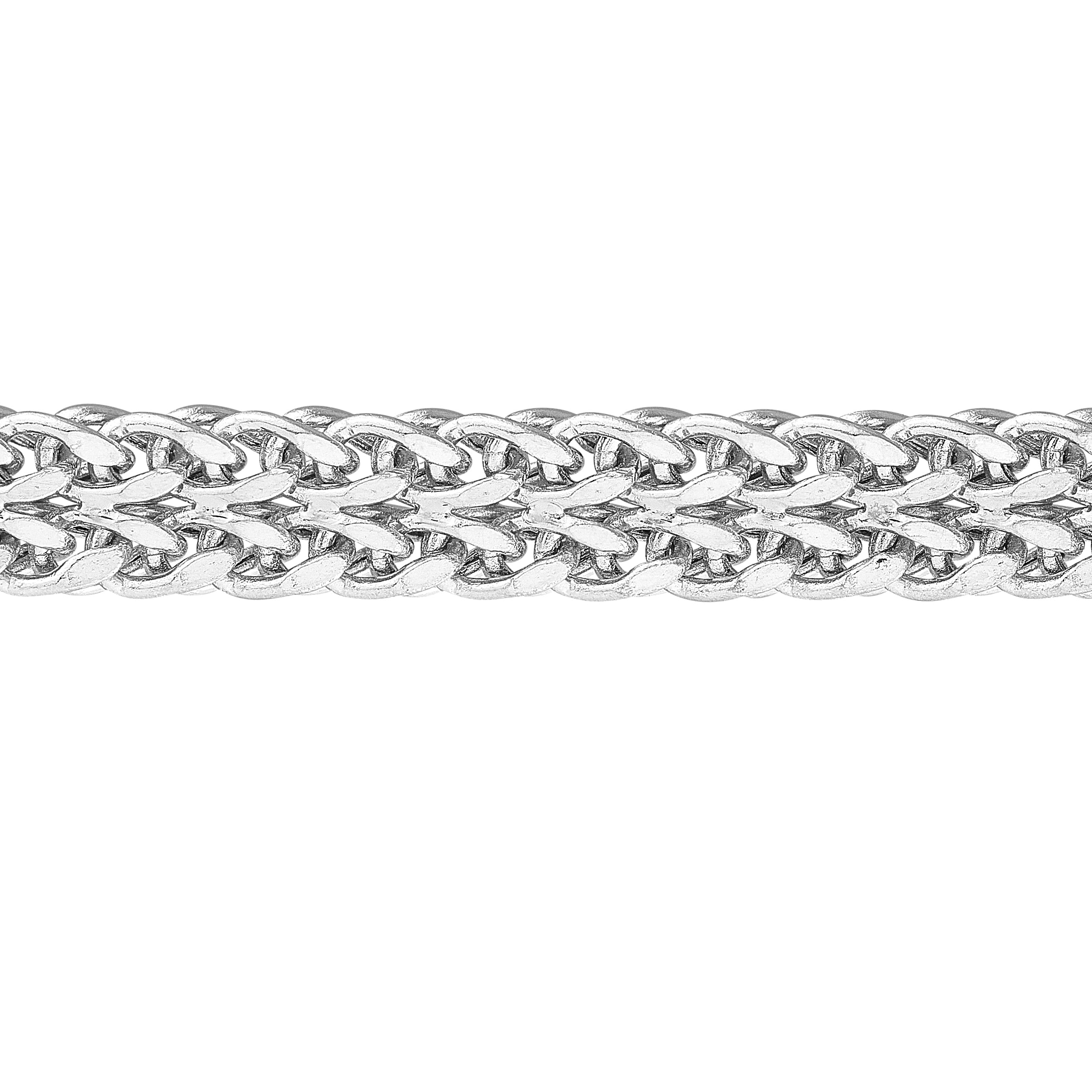 7.5" HOLLOW WHEAT CHAIN BRACELET | 14K WHITE GOLD | MZ005494-14B - Brownlee Jewelers