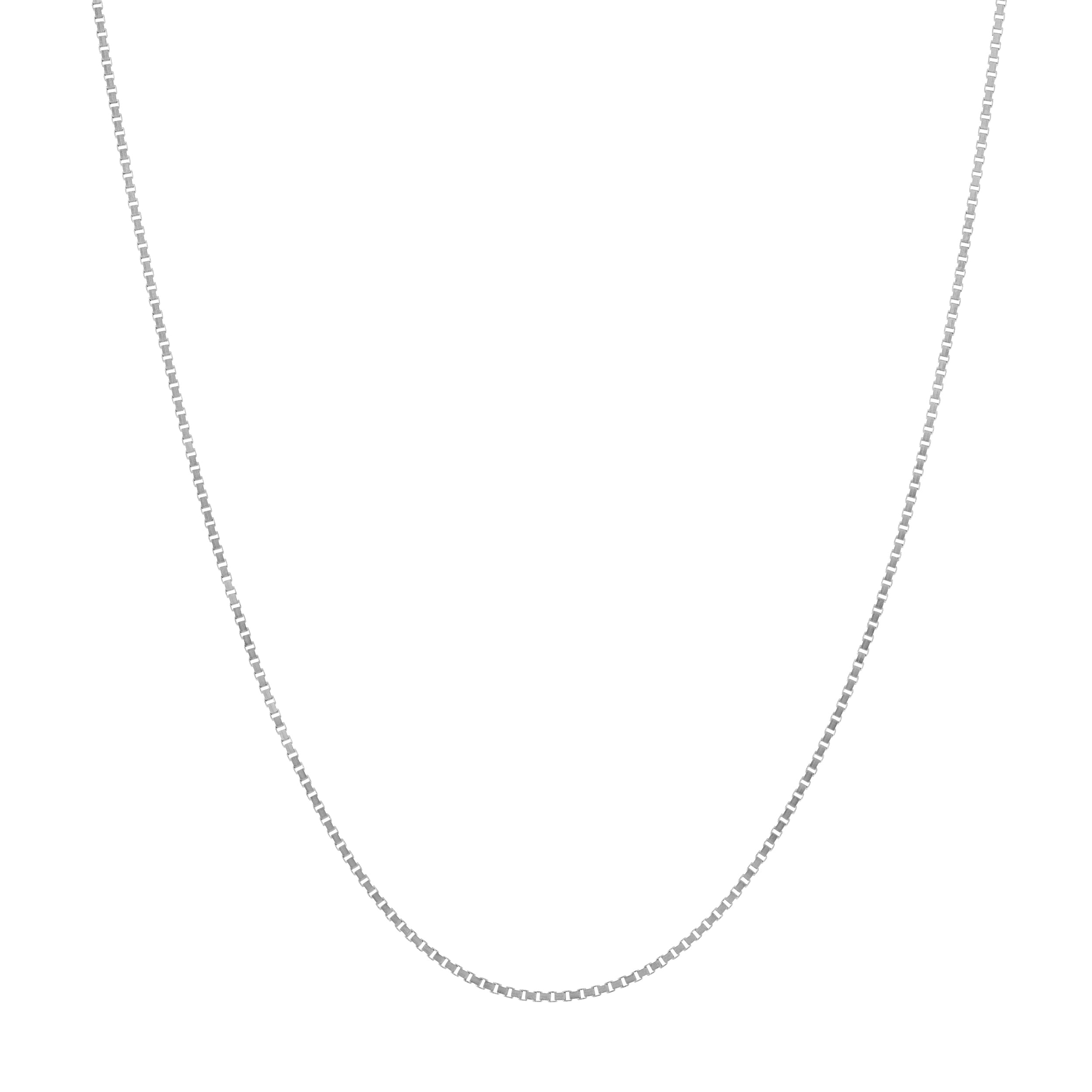18" 0.55MM ADJUSTABLE BOX CHAIN NECKLACE | 10K WHITE GOLD | MZ005831-10B - Brownlee Jewelers