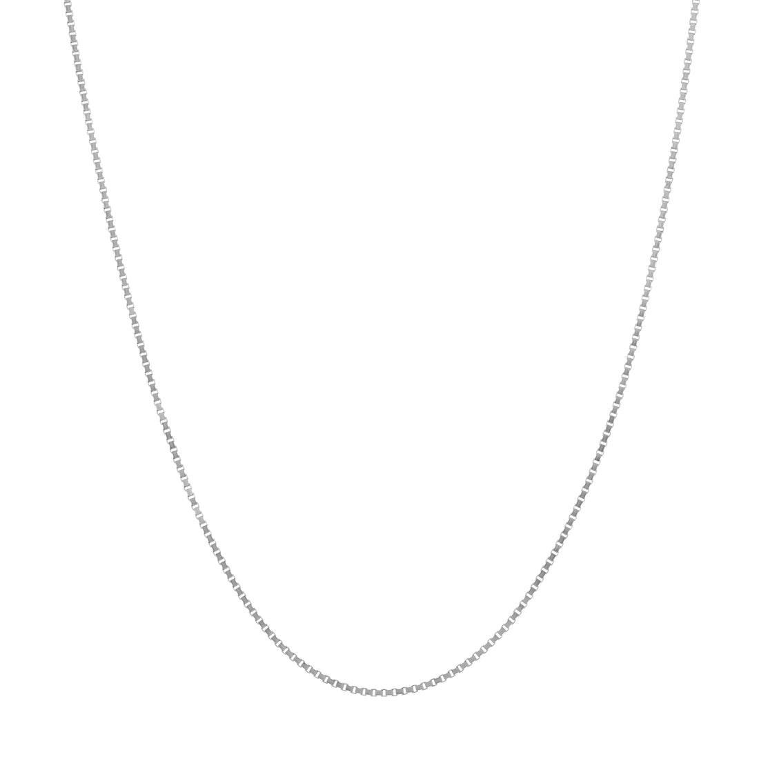 18" 0.55MM ADJUSTABLE BOX CHAIN NECKLACE | 10K WHITE GOLD | MZ005831-10B - Brownlee Jewelers
